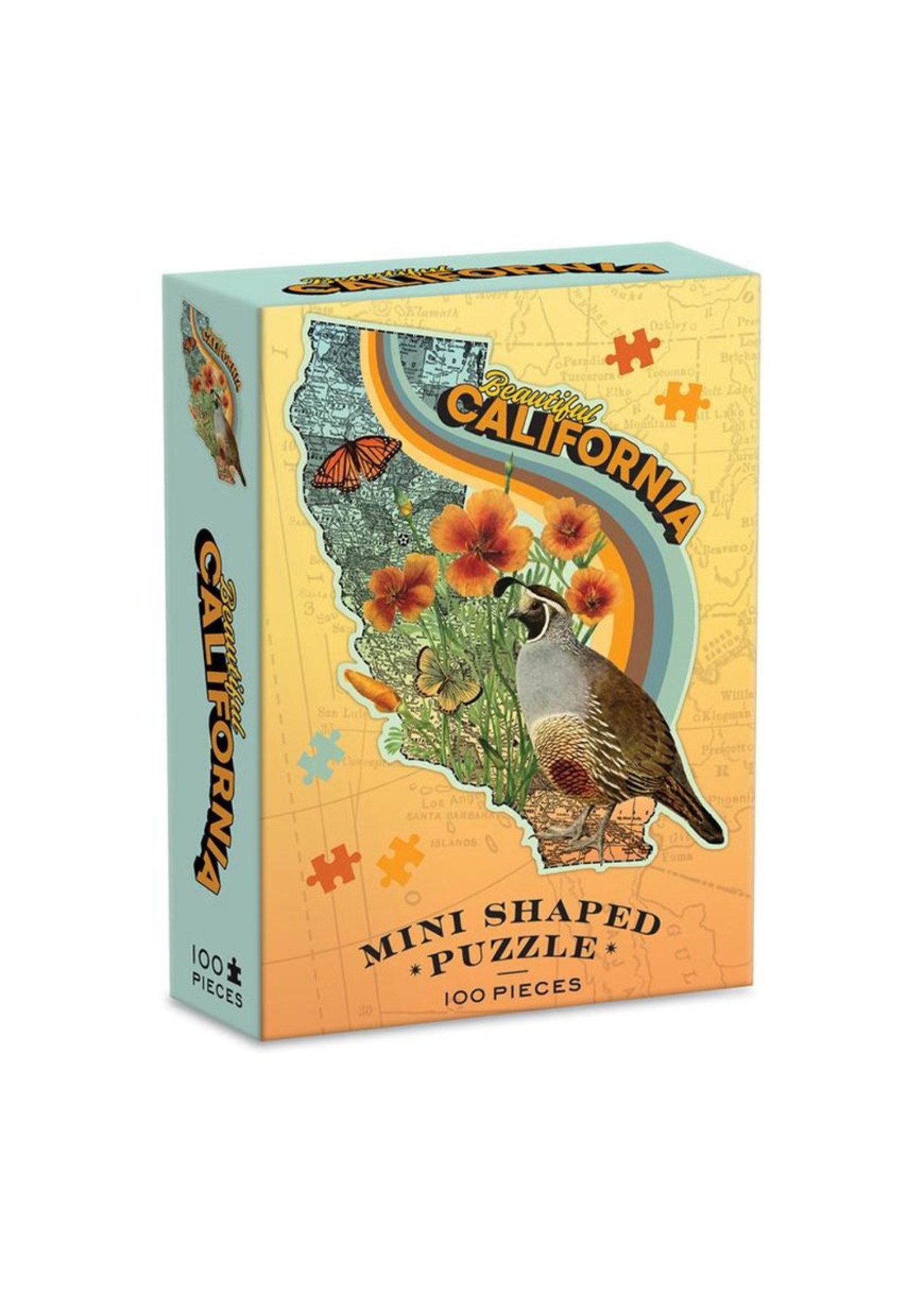 Galison "Beautiful California" 100 Piece Mini Shaped Puzzle