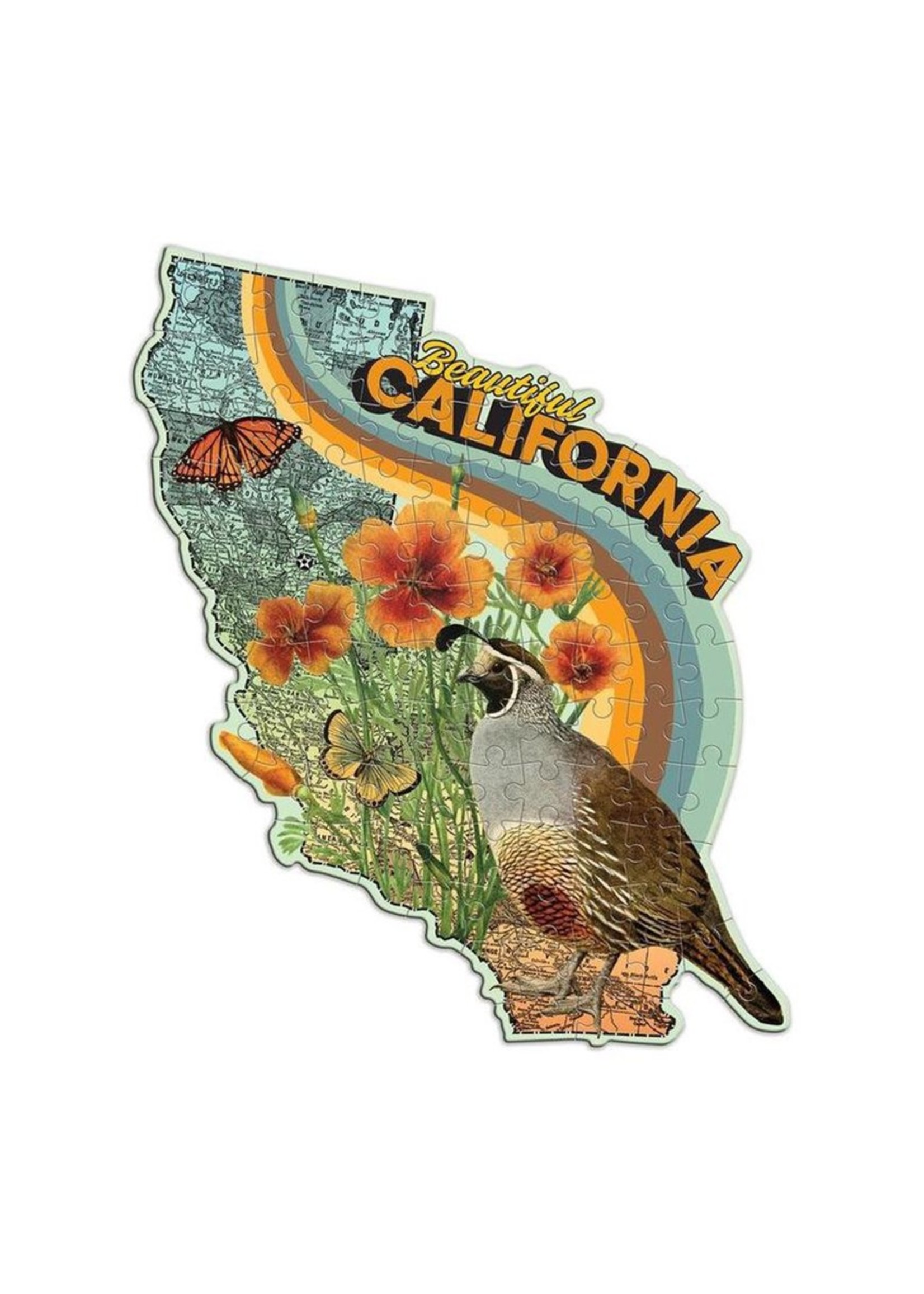 Galison "Beautiful California" 100 Piece Mini Shaped Puzzle
