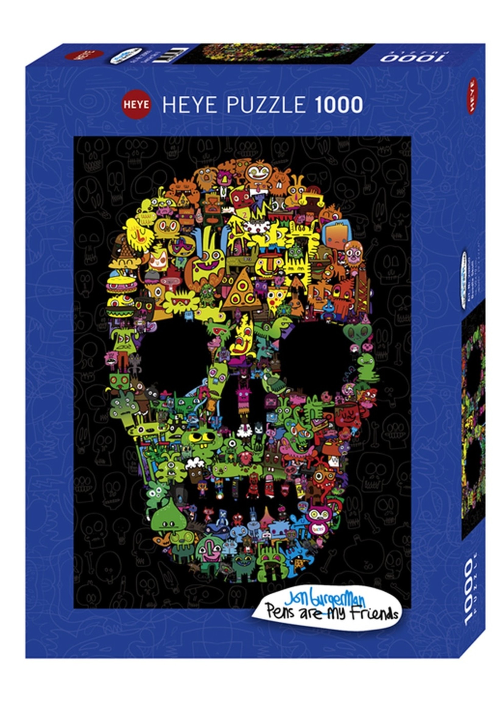 Heye "Burgerman; Doodle Skull" 1000 Piece Puzzle