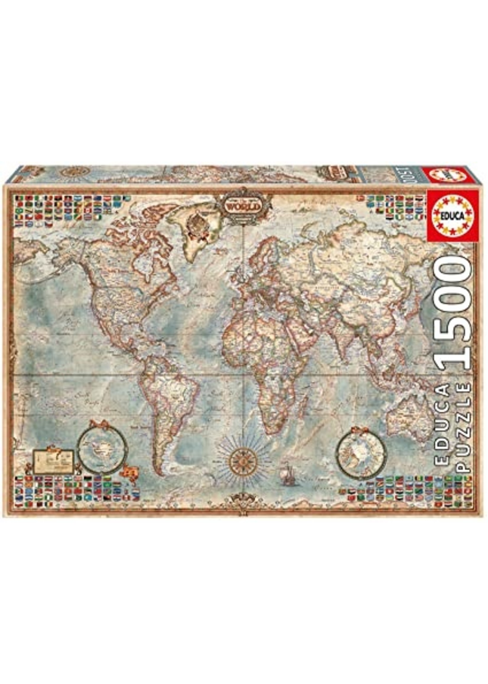 Educa "Antique World Map" 1000 Piece Puzzle