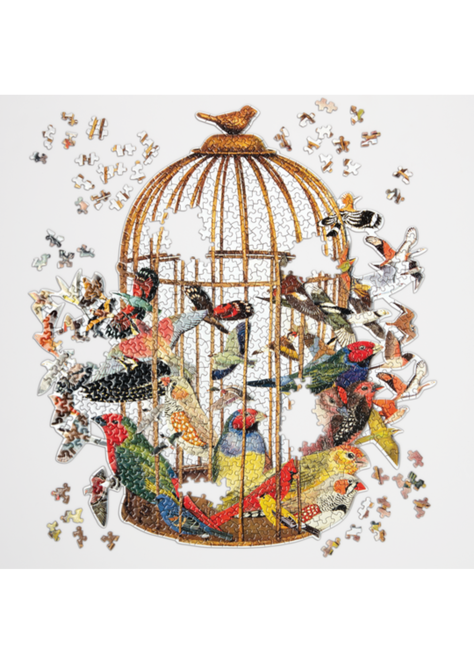 Galison "Bouquet of Birds" Shaped 750 Piece Puzzle