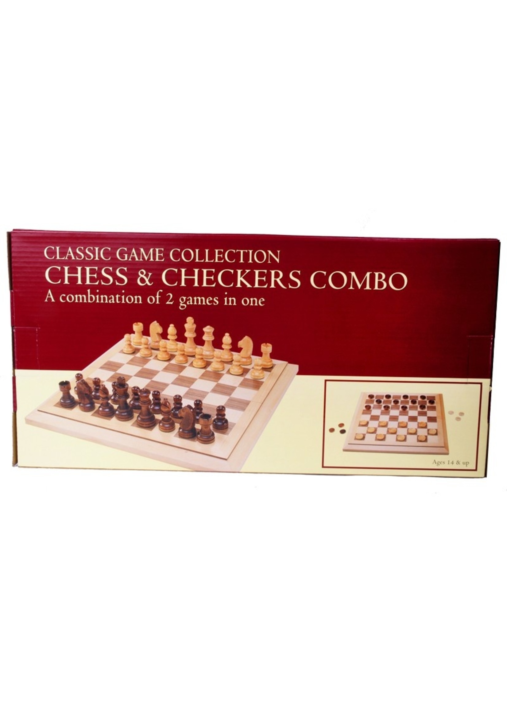 John Hansen 15" Folding Chess & Checkers Combo