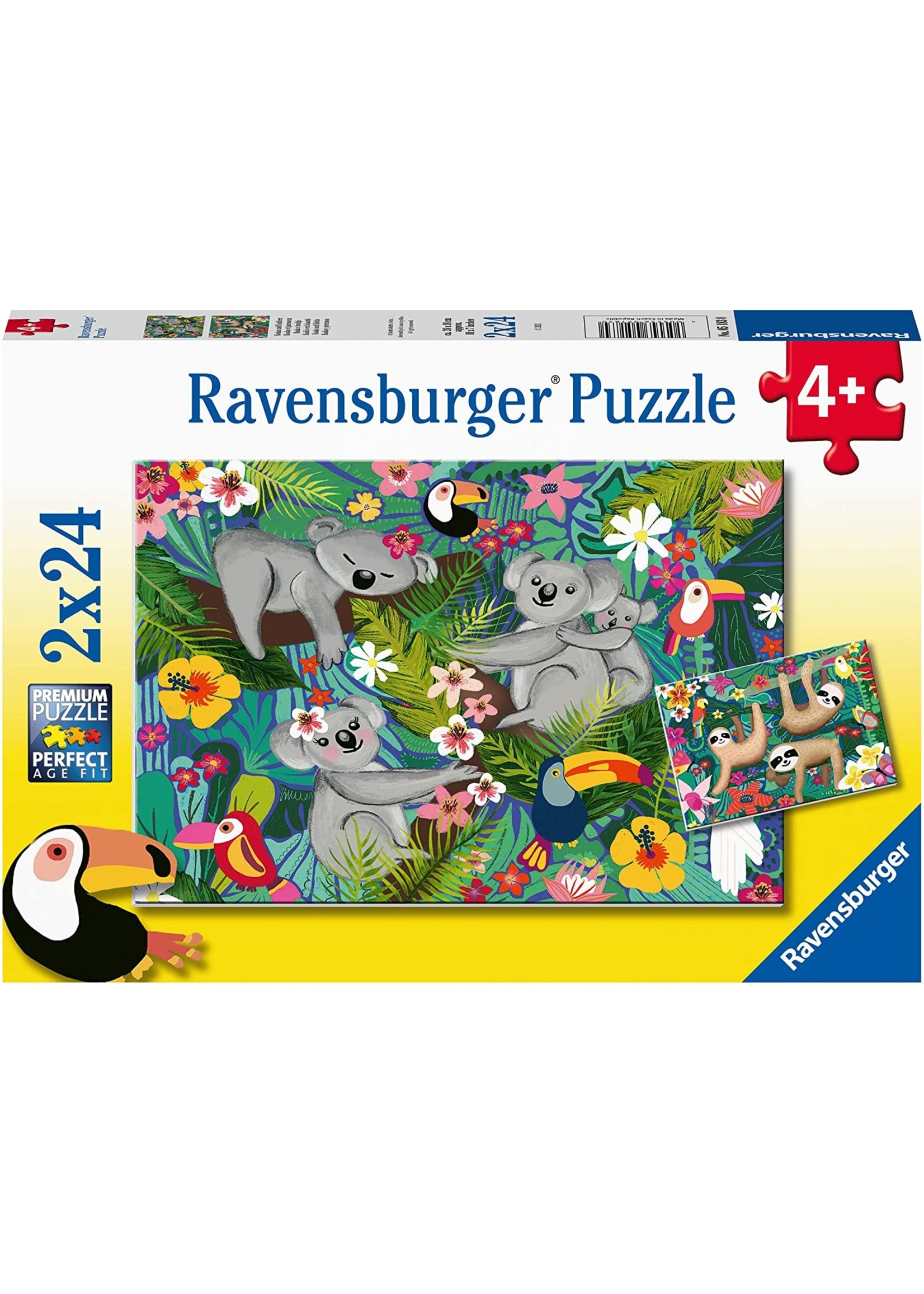 Ravensburger "Koalas and Sloths" 2 X 24 Piece Puzzles