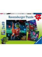 Ravensburger "Dinosaurs in Space" 3 X 49 Piece Puzzles