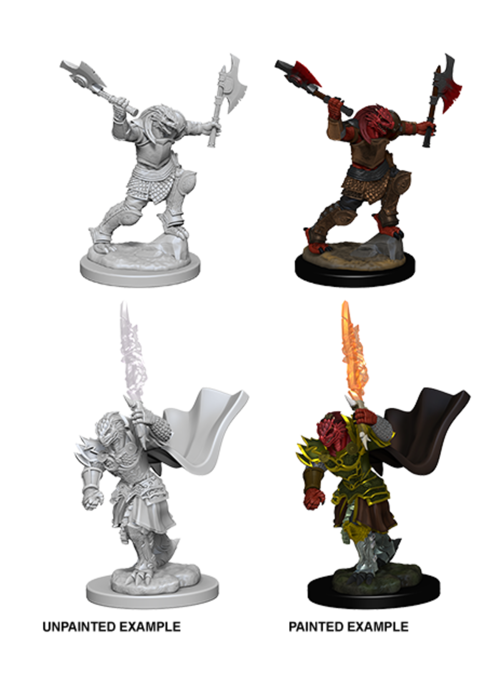 Wizkids Unpainted Dragonborn Characters