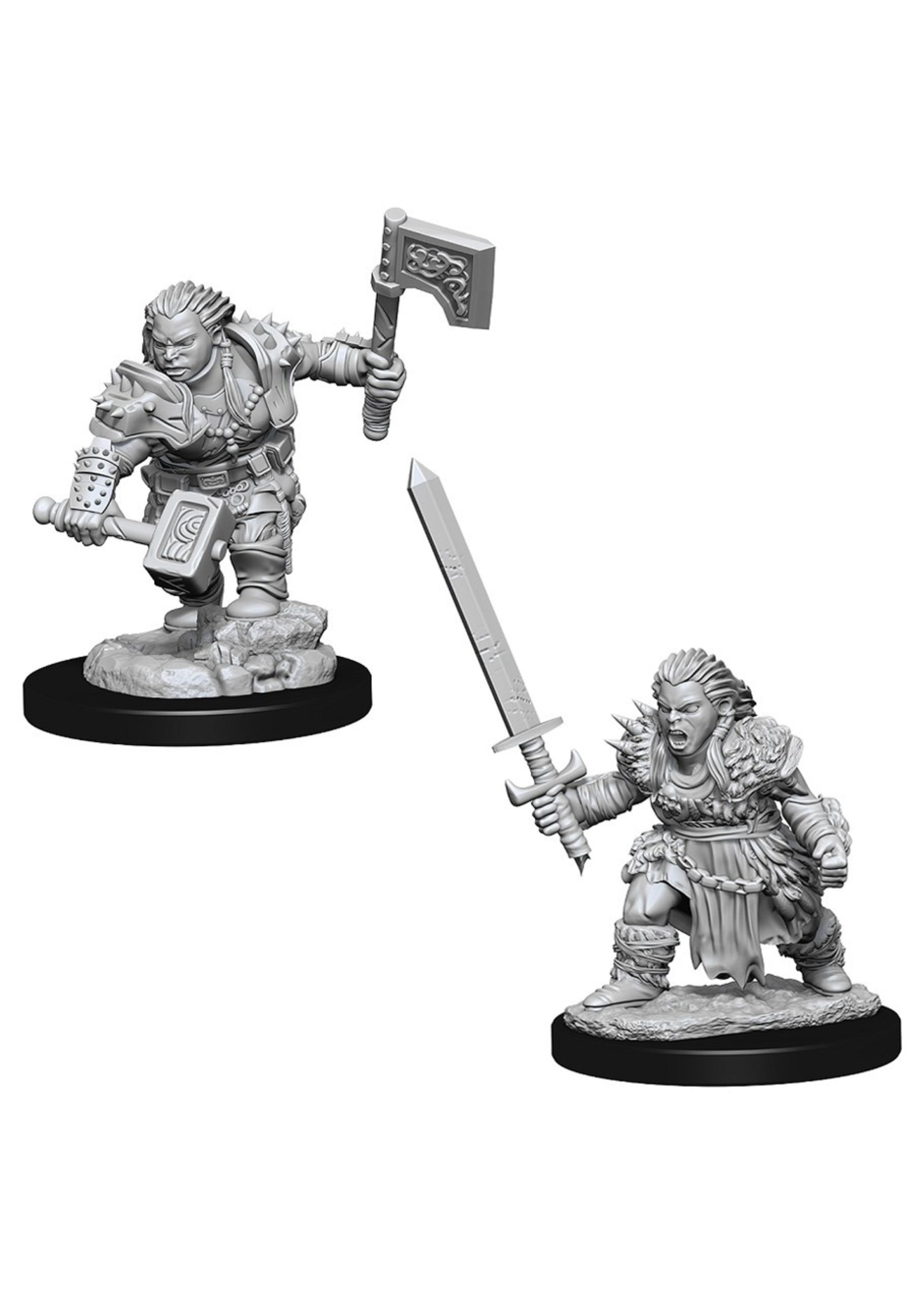 Wizkids Unpainted Dwarf Characters