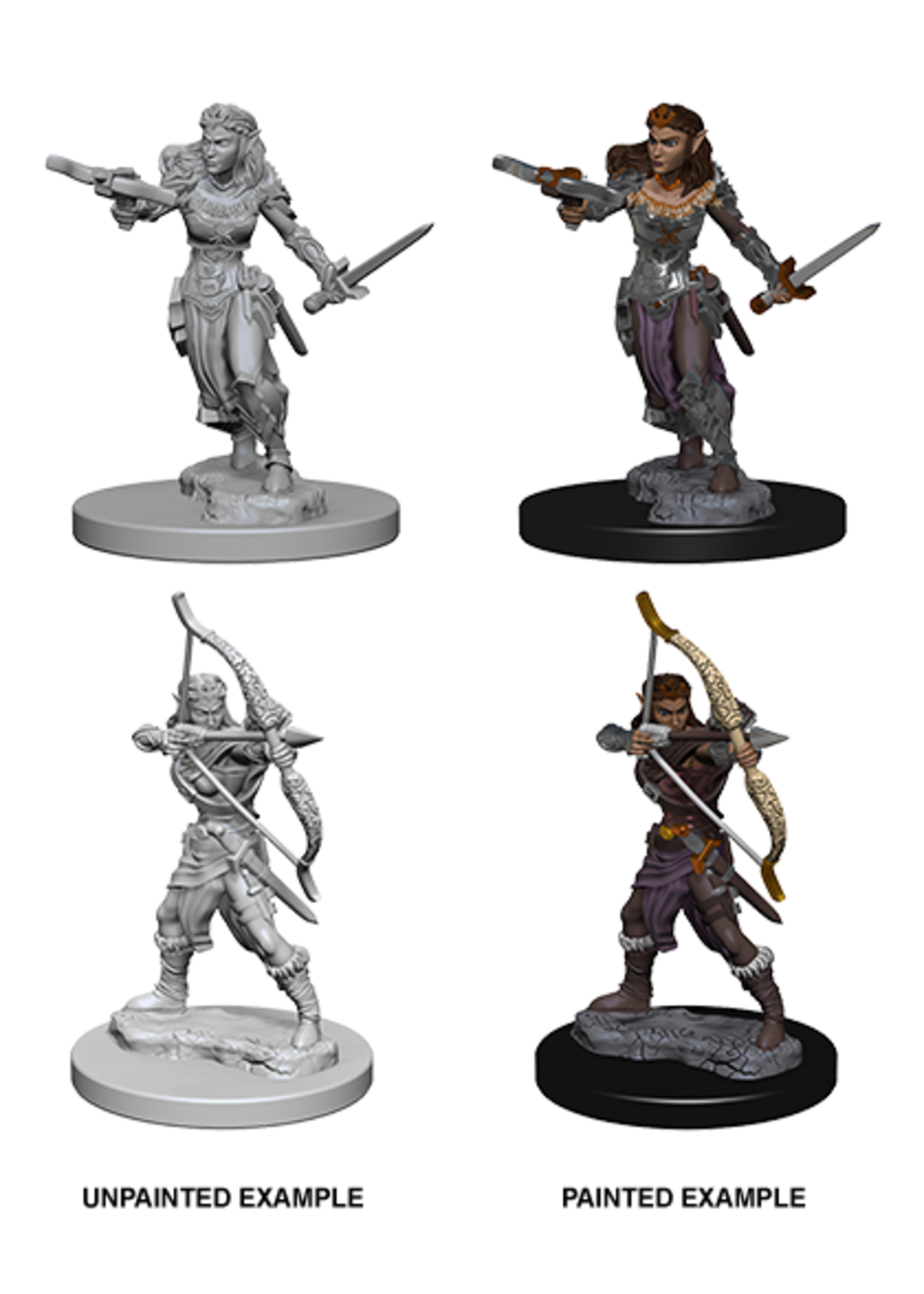 Wizkids Unpainted Elf Characters - Female Presenting