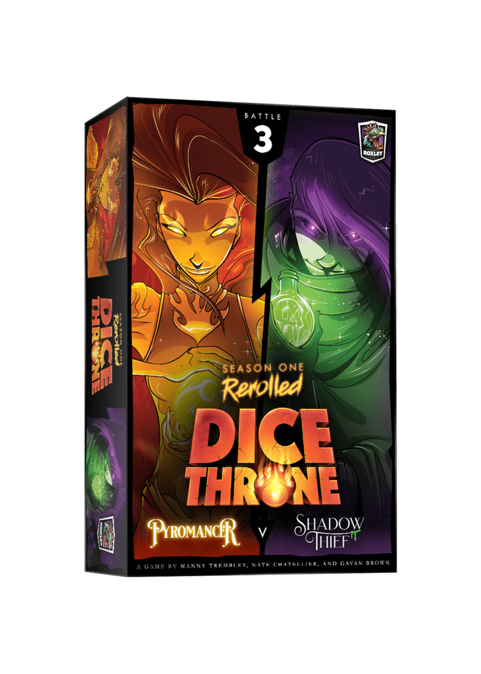 Roxley Games Dice Throne Season 1: Pyromancer vs. Shadow Thief