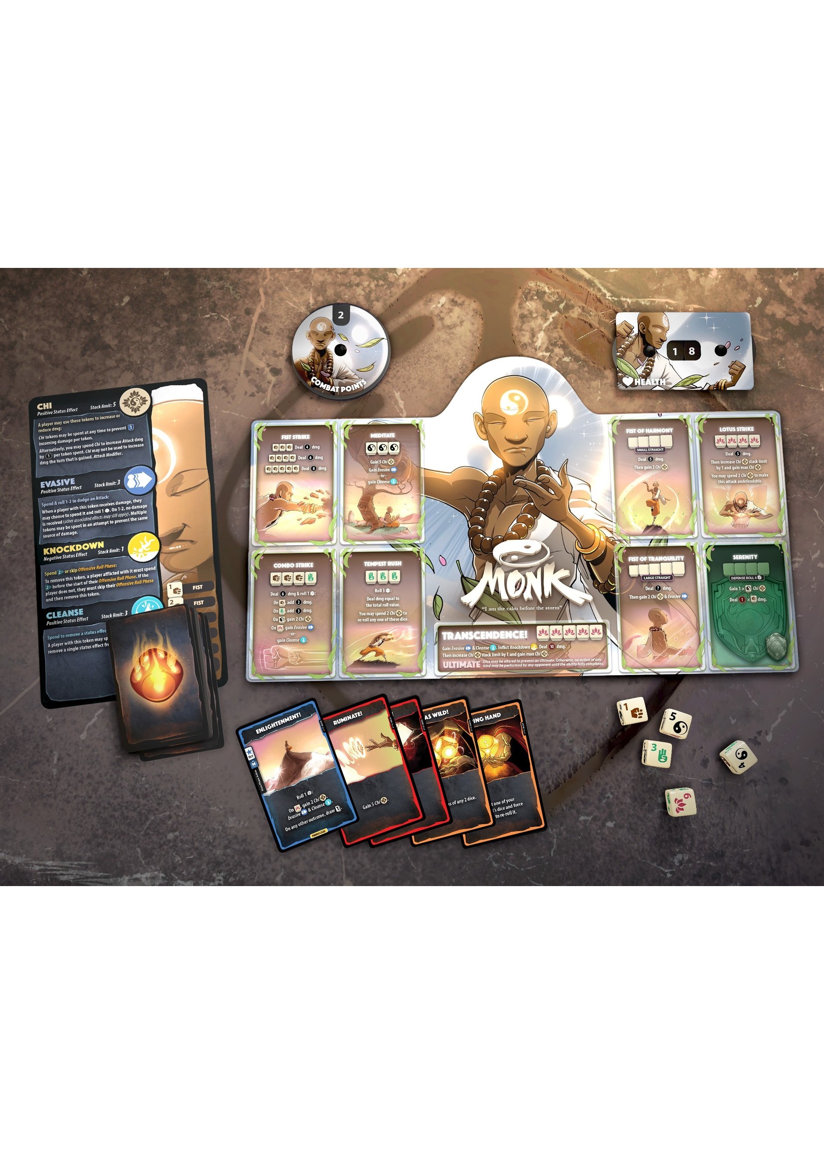 Roxley Games Dice Throne Season 1: Monk vs. Paladin