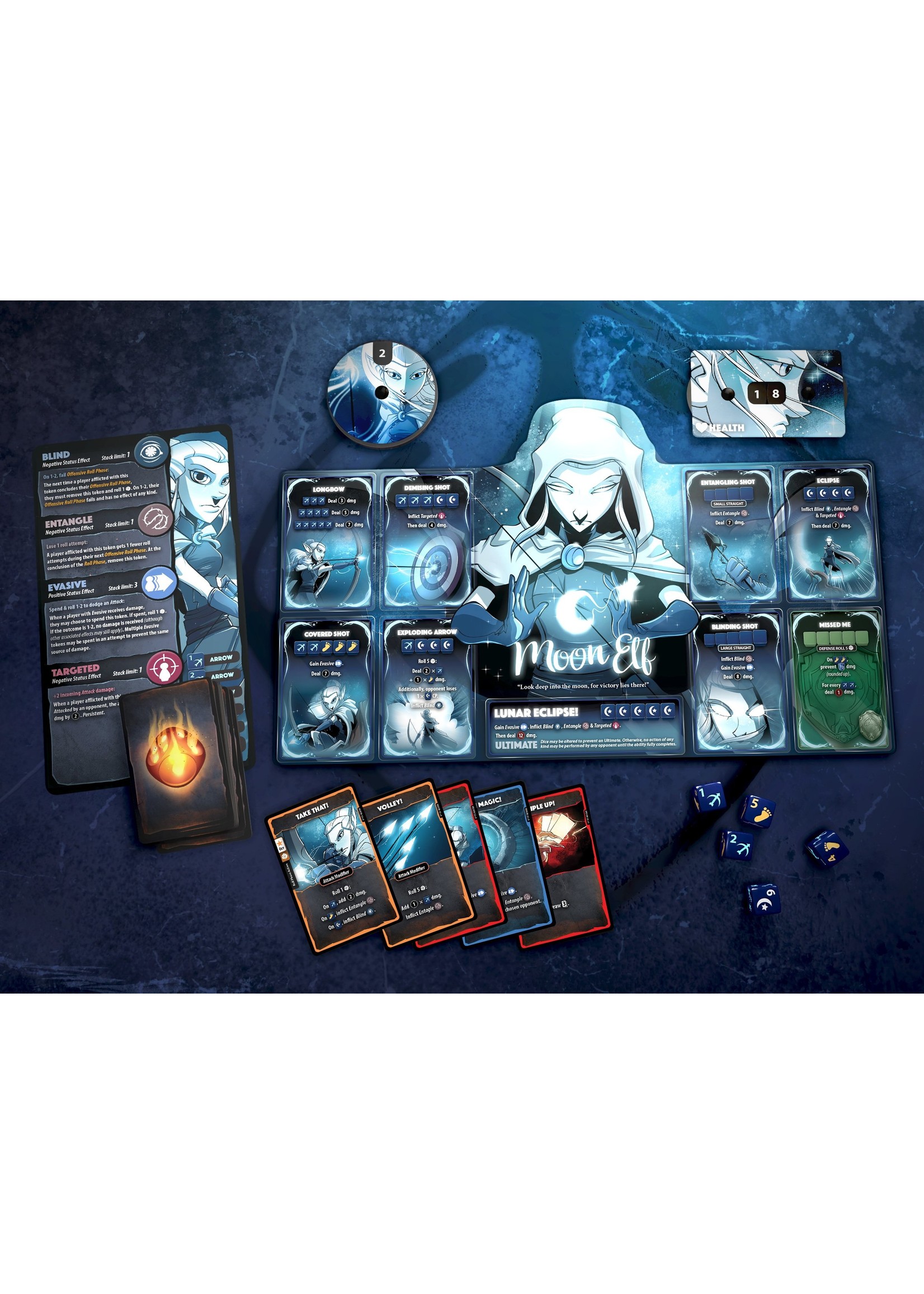 Roxley Games Dice Throne Season 1: Barbarian vs. Moon Elf