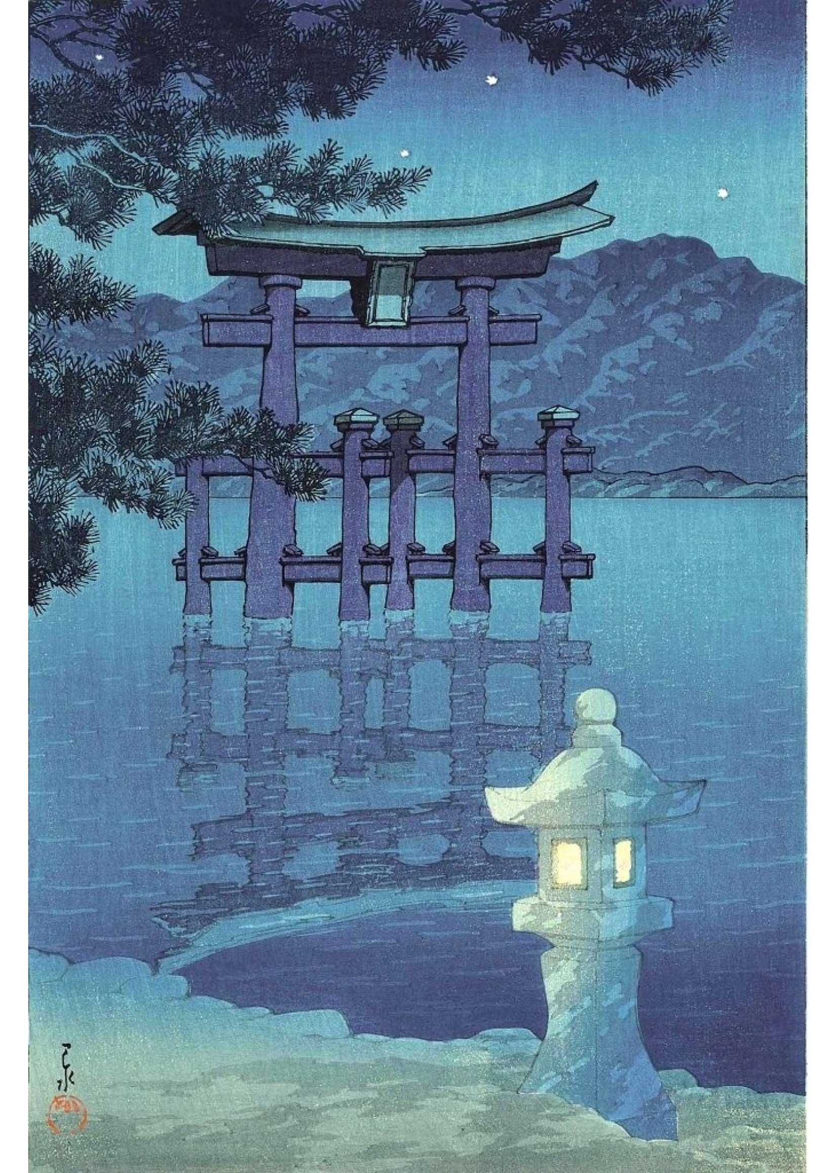 Artifact Puzzles Kawase Hasui "Nocturne" Wooden Jigsaw Puzzle
