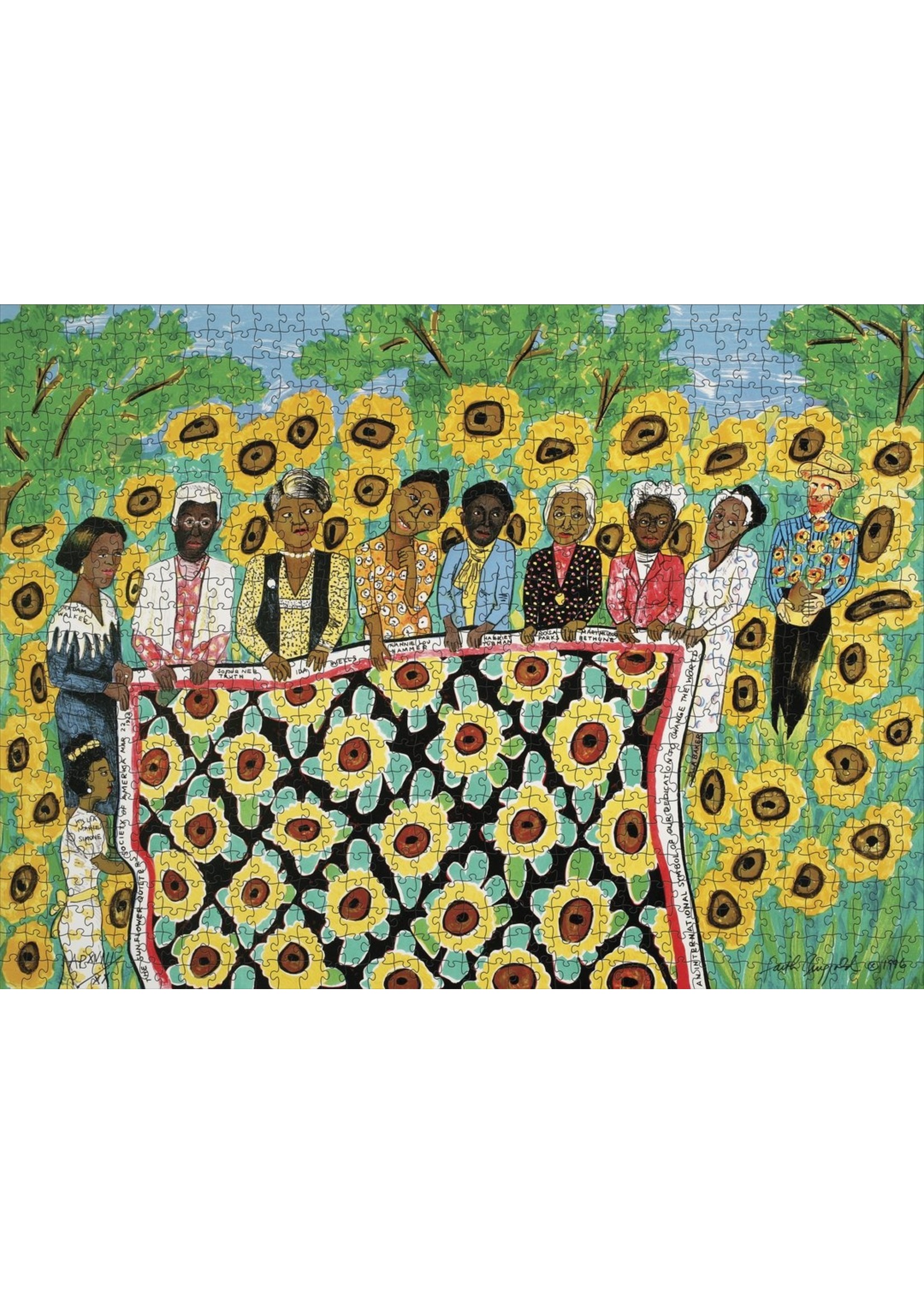 Pomegranate "Sunflower Quilting Bee" 1000 Piece Puzzle
