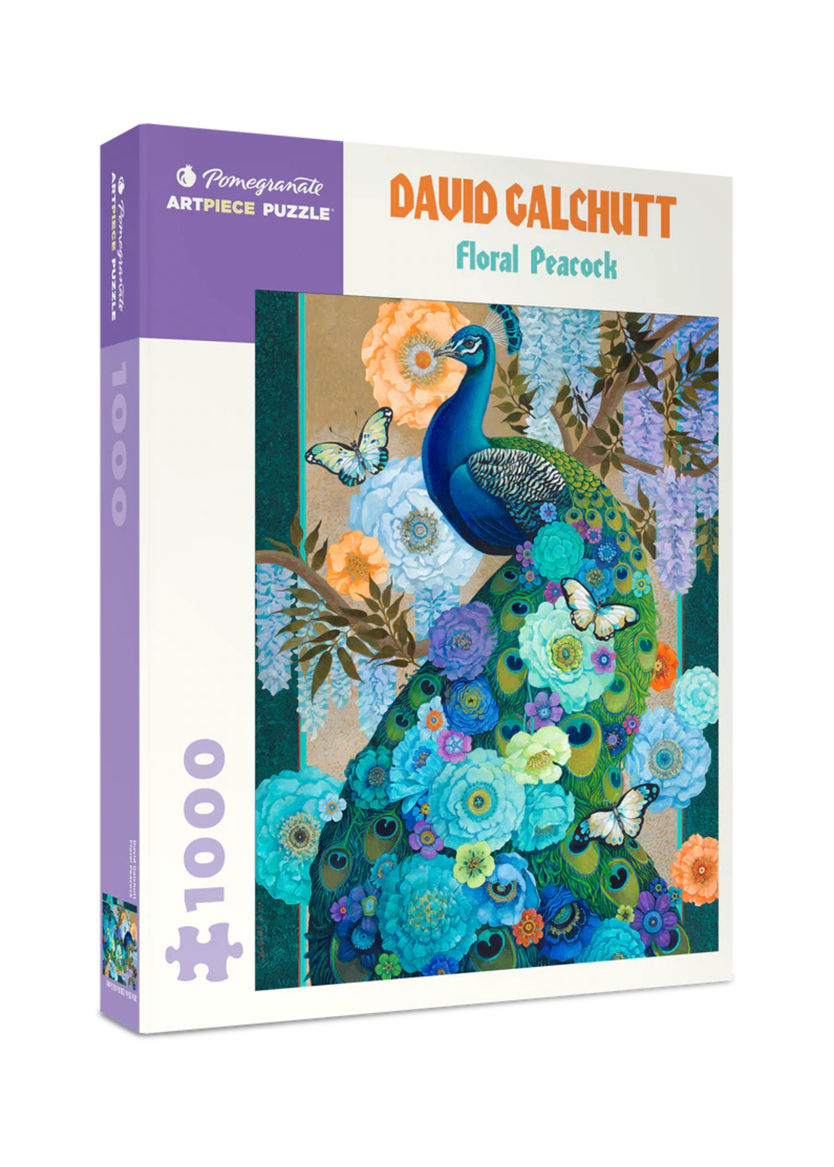 Pomegranate "Floral Peacock" 1000 Piece Puzzle