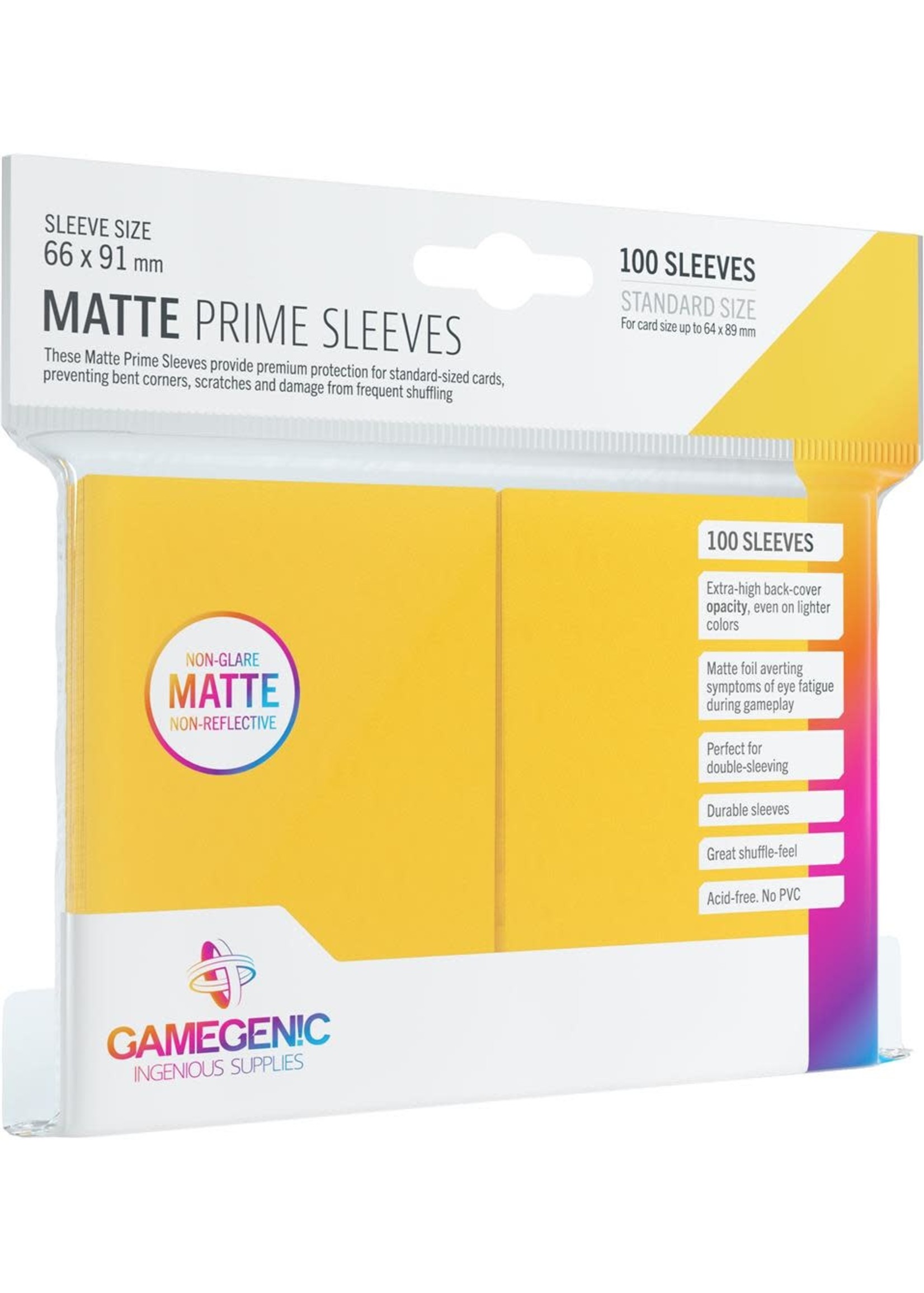 Sachet de 2x80 protèges cartes 66 x 91 mm - Double Sleeves Prime - Gamegenic