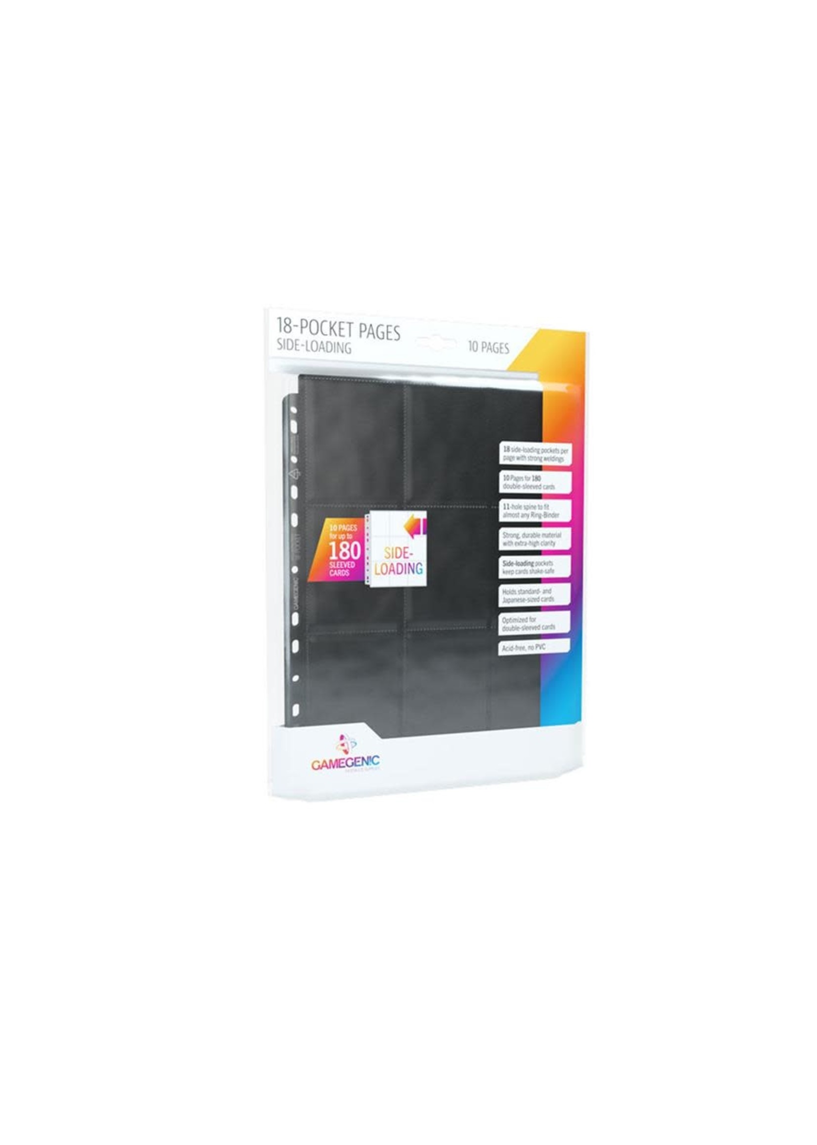 Gamegenic Side-loading 18-Pocket Binder Pages (10-Pack)