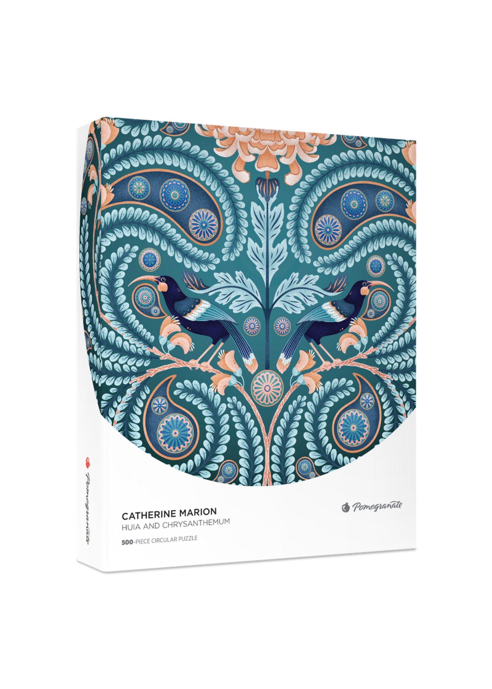 Pomegranate "Huia and Chrysanthemum" 500 Piece Circular Puzzle