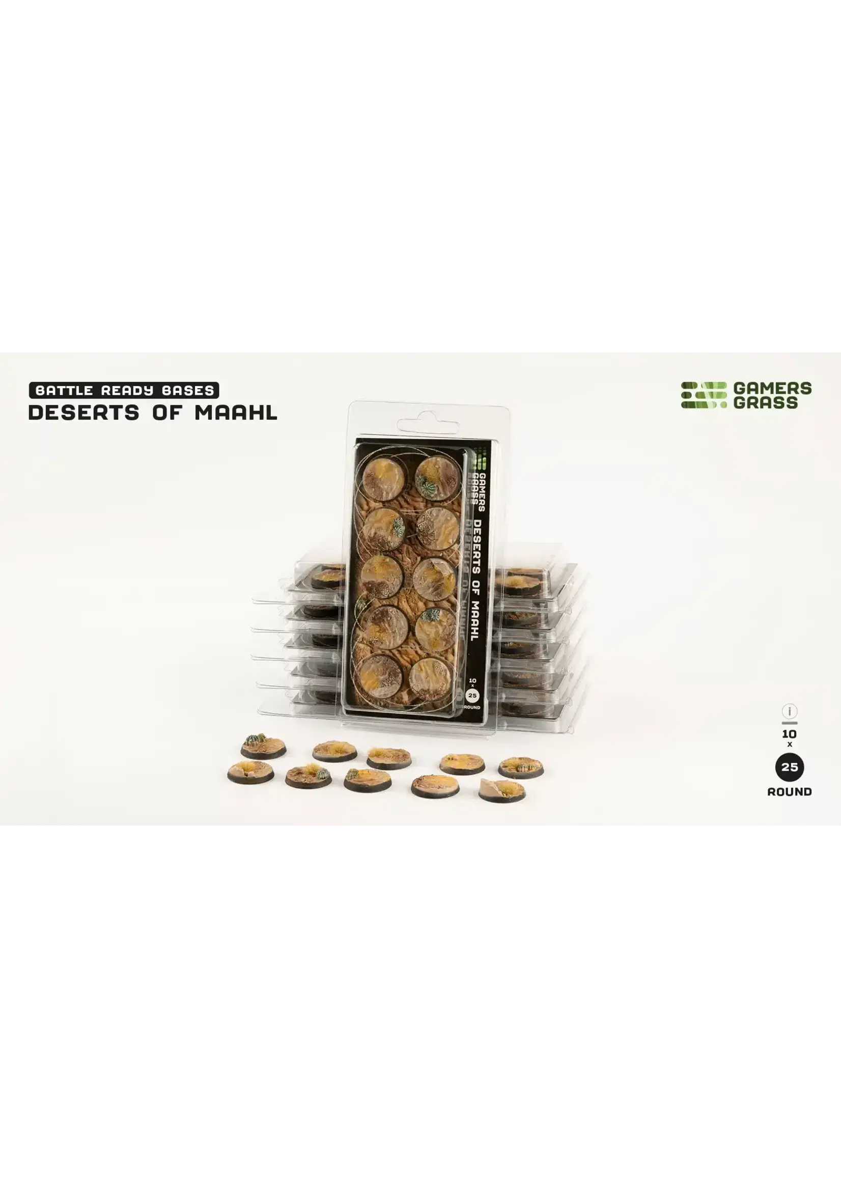 Gamers Grass Gamers Grass Deserts of Maahl Bases, Round 25mm (x10)