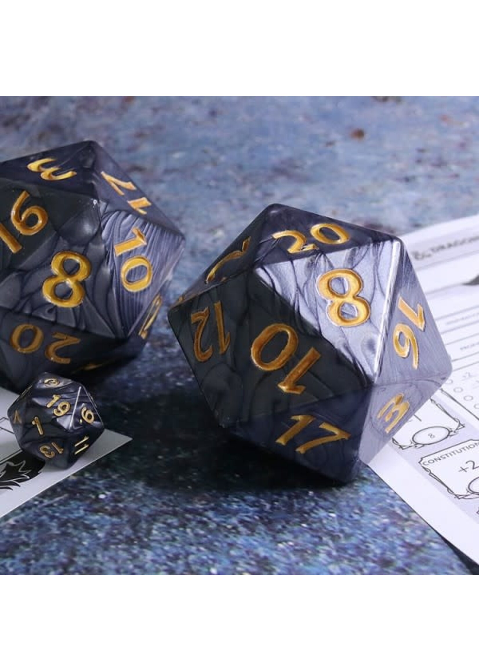 HD Dice 55mm Titan D20 - Black Pearl