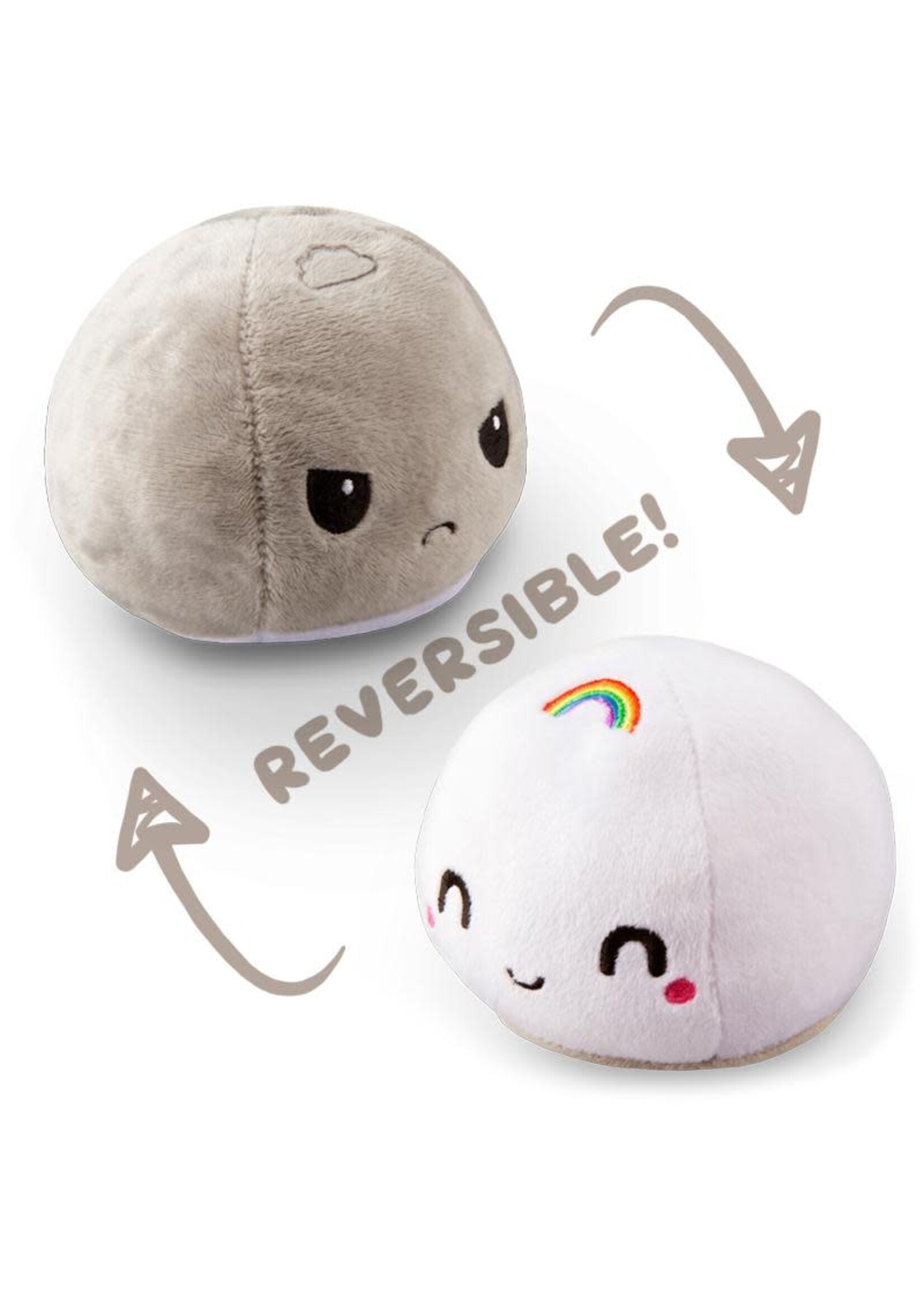 TeeTurtle TeeTurtle Reversible Animal Plushies Stormcloud/Rainbow Ball