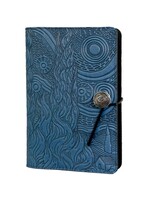 Oberon Design Large Leather Refillable - Journal Van Gogh's Sky - Blue