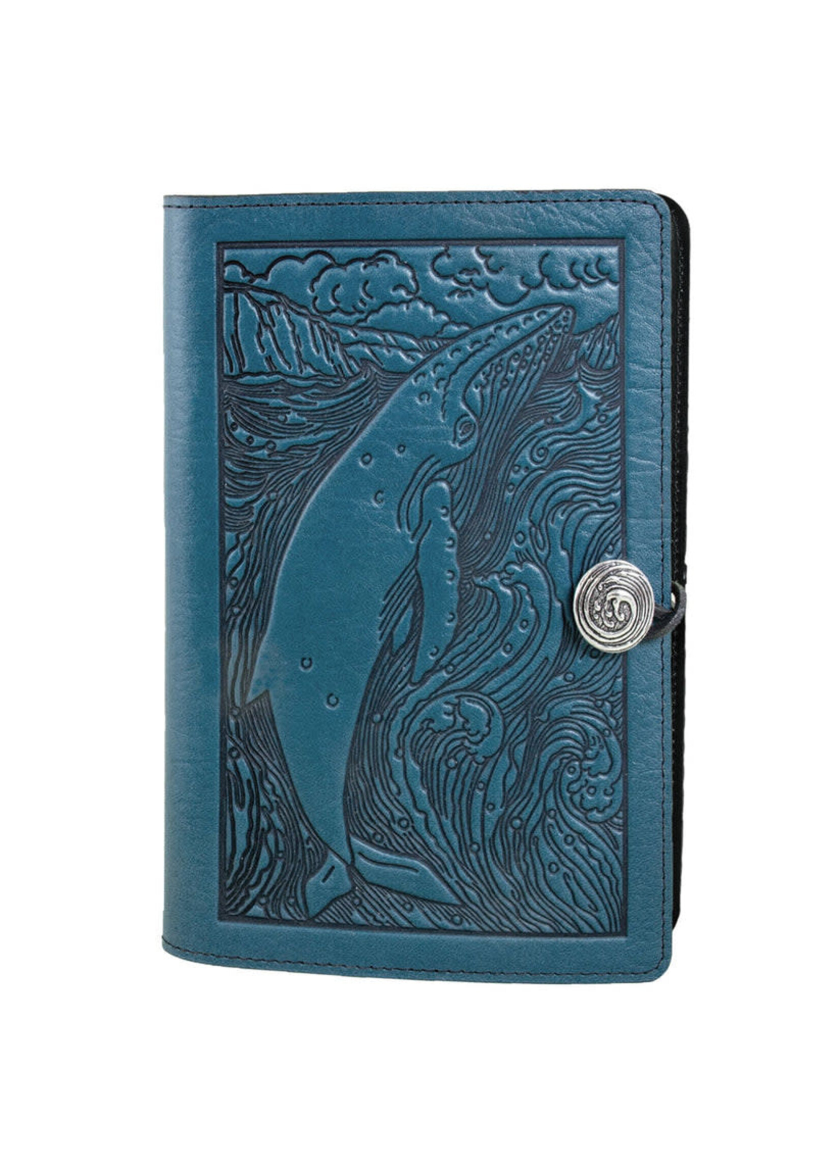 Oberon Design Oberon Large Leather Journal - Whale - Blue