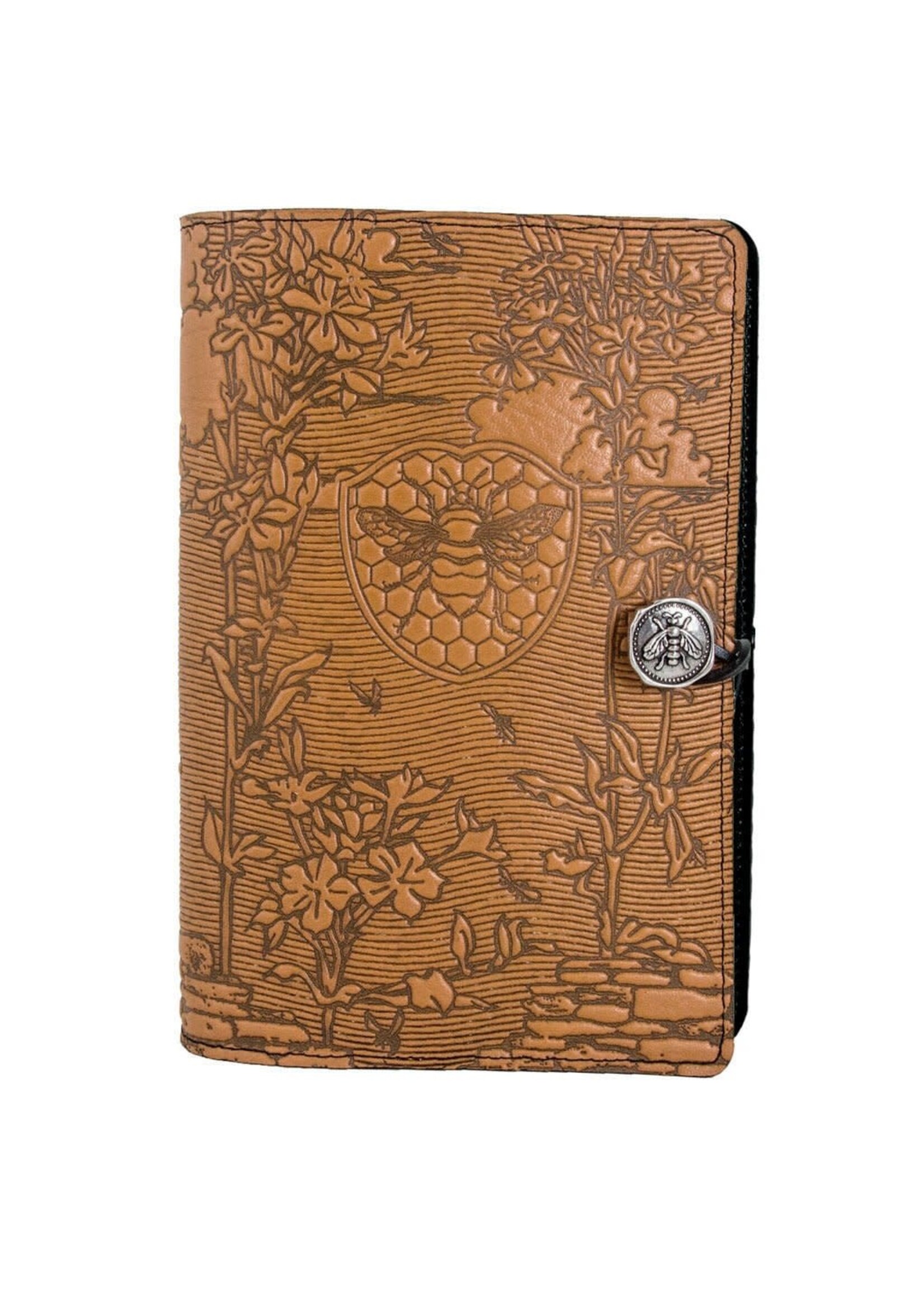 Oberon Design Oberon Large Leather Journal - Bee Garden - Marigold Yellow