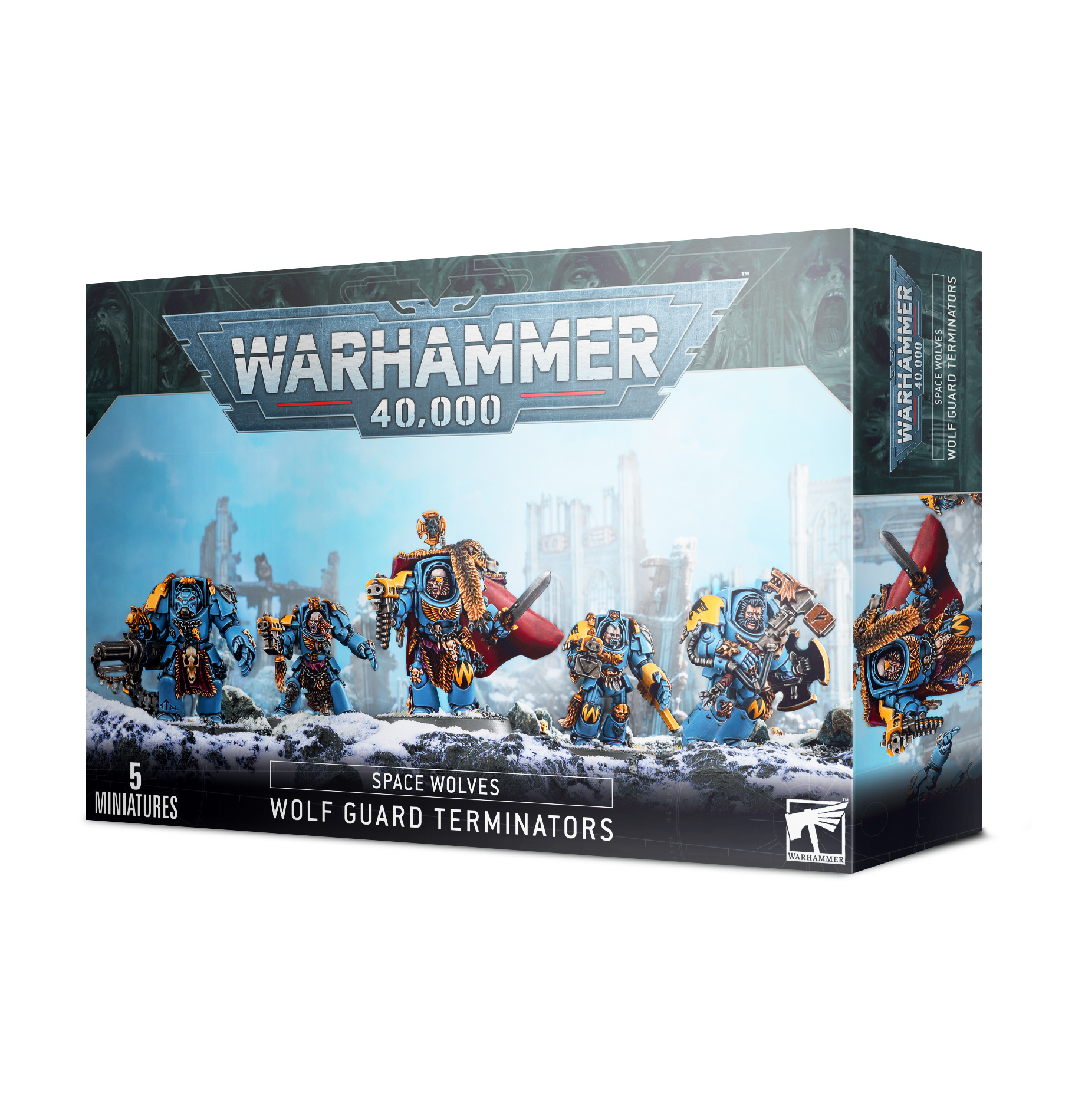 Warhammer 40k Games Workshop Space Wolves Wolf Guard Terminators A Loi Tabard B