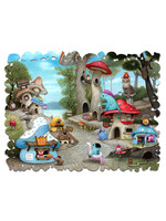 Artifact Puzzles Kristian Adam "Shroom Town" Wooden Jigsaw Puzzle