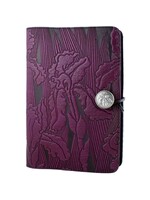 Oberon Design Large Refillable Leather Journal- Iris- Orchid