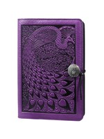 Oberon Design Oberon Large Leather Journal - Peacock - Orchid