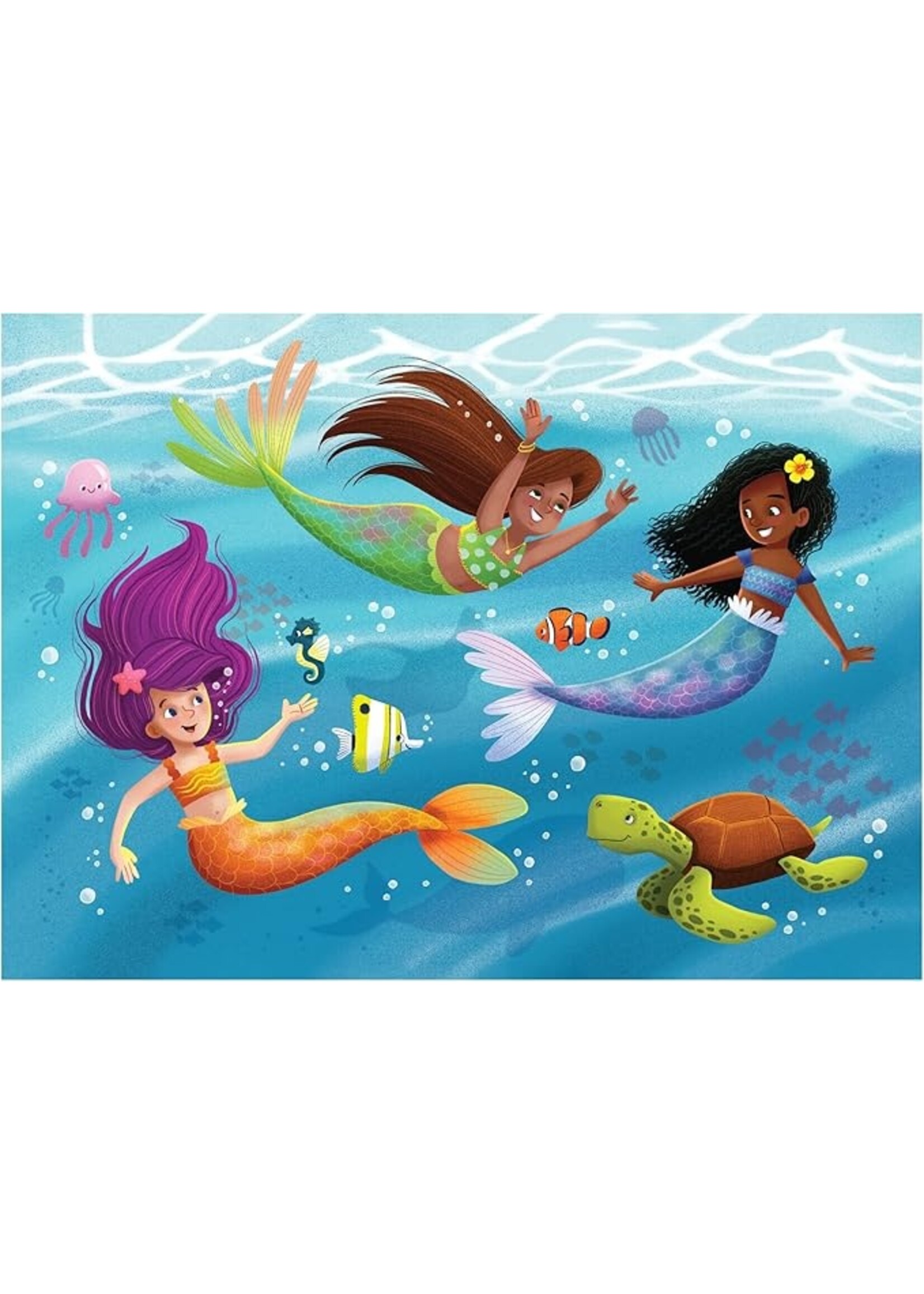 Peaceable Kingdom Merry Mermaids 4x12piece Puzzle