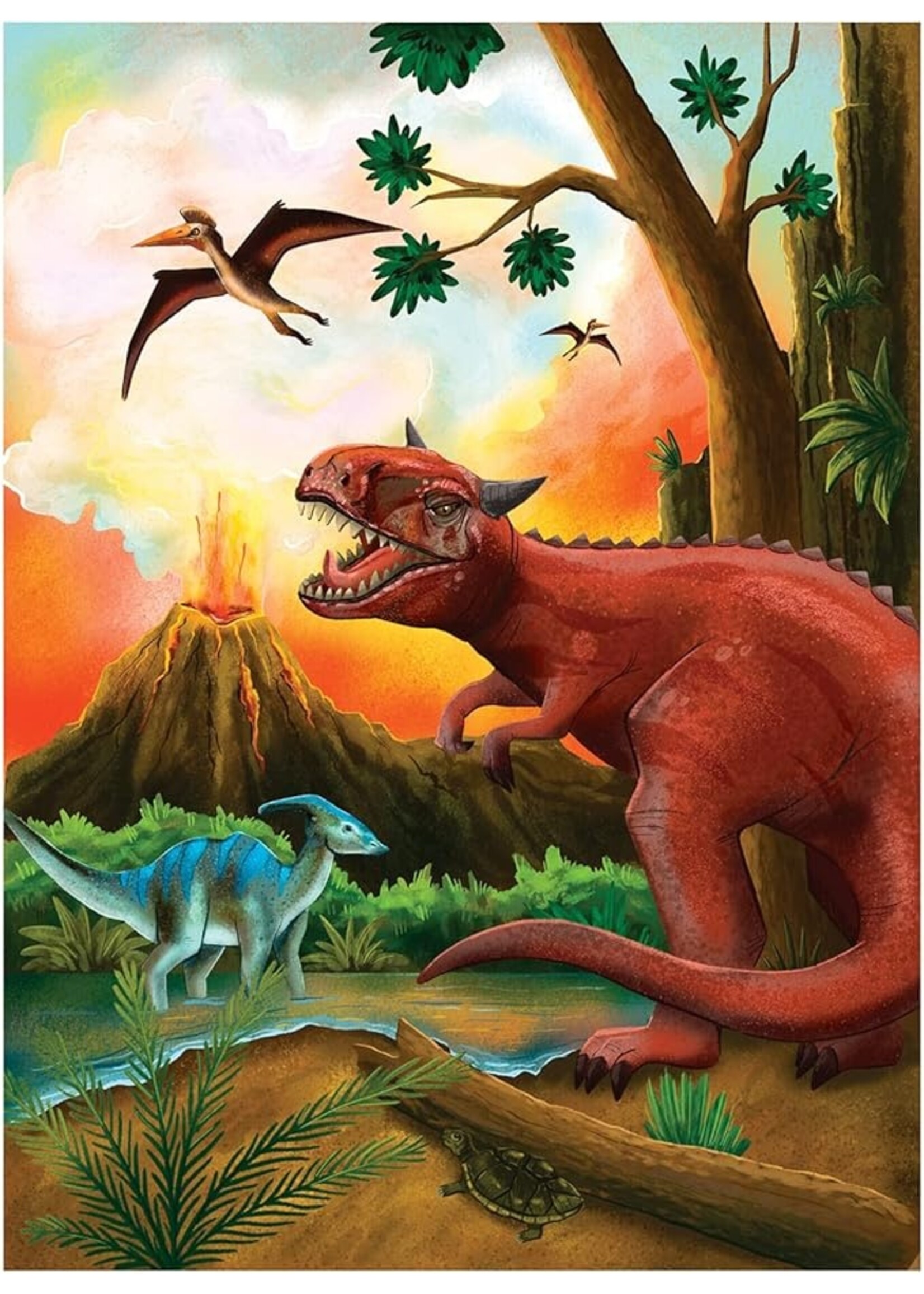 Peaceable Kingdom Dynamite Dinosaurs 4x12piece Puzzle