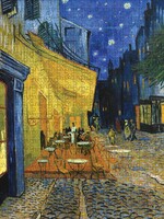 Pomegranate Terrace of a Cafe at Night 500 Piece Puzzle