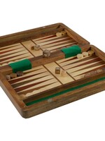 Worldwise Imports 10"x6" Folding Wood Backgammon Set