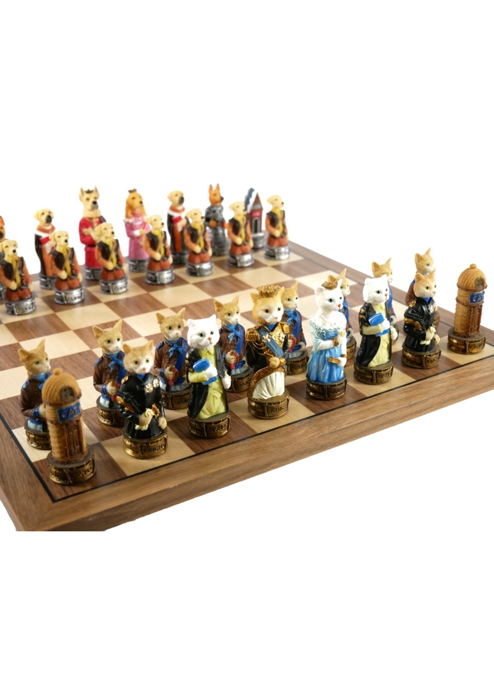Worldwise Imports Chess Pieces - Cats & Dogs 3" (Resin)