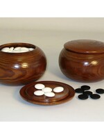 Worldwise Imports 8mm Glass Go Stones and Wooden Bowls
