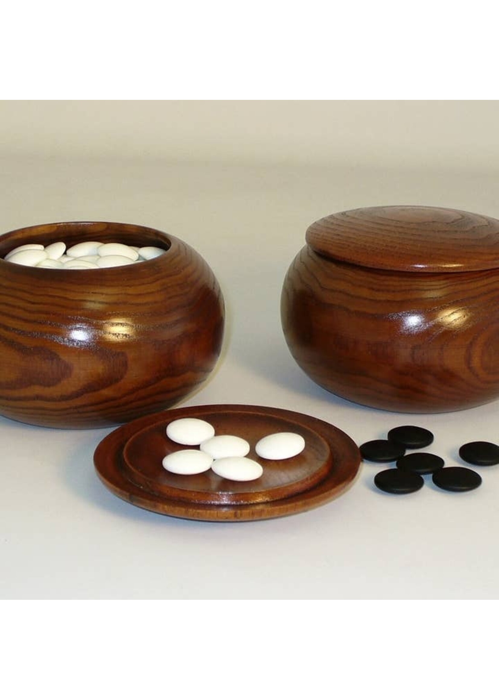 Worldwise Imports 8mm Glass Go Stones and Wooden Bowls