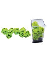 Chessex Chessex Dice 7-Set Mega Hedral: Vortex Bright Green / Black