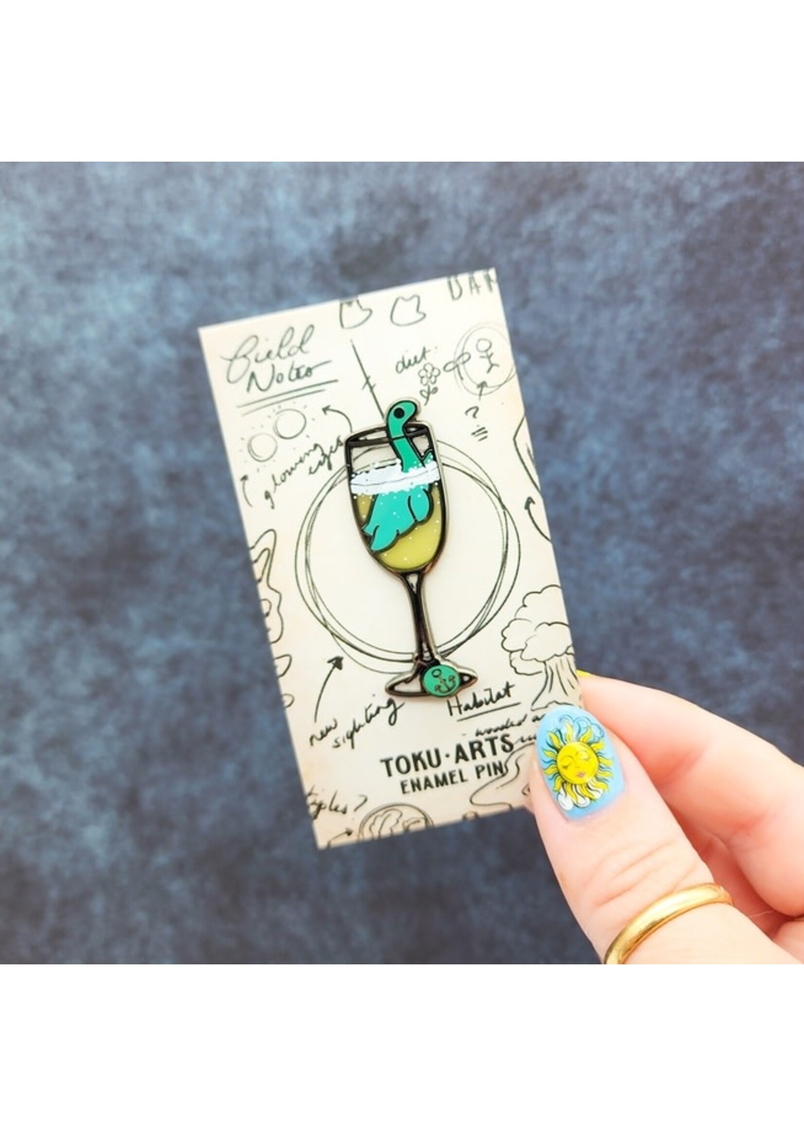 Toku Arts Champ-agne Enamel Pin