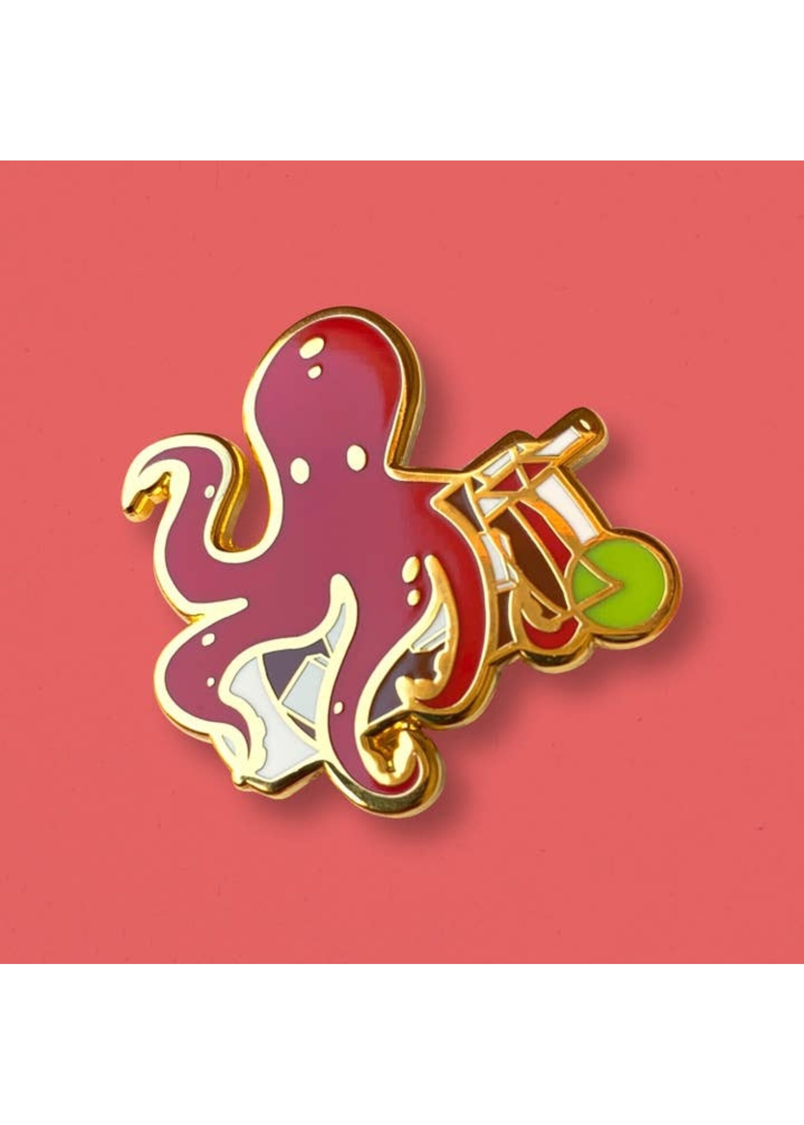 Cocktail Critters Octopus x Dark n' Stormy Pin