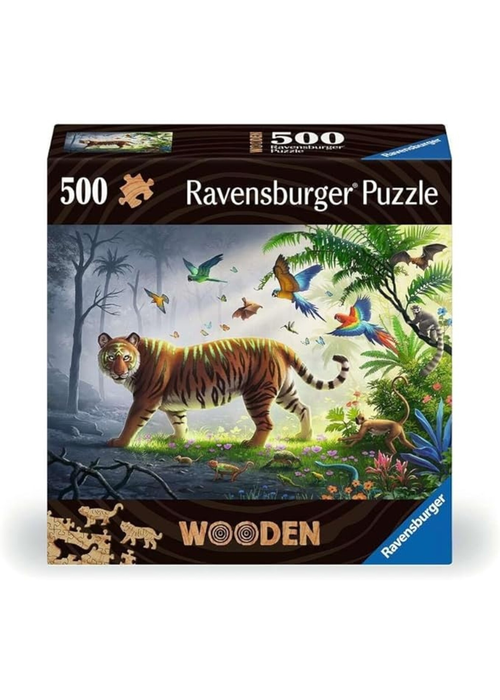 Ravensburger "Jungle Tiger" 500 Piece Wood Puzzle