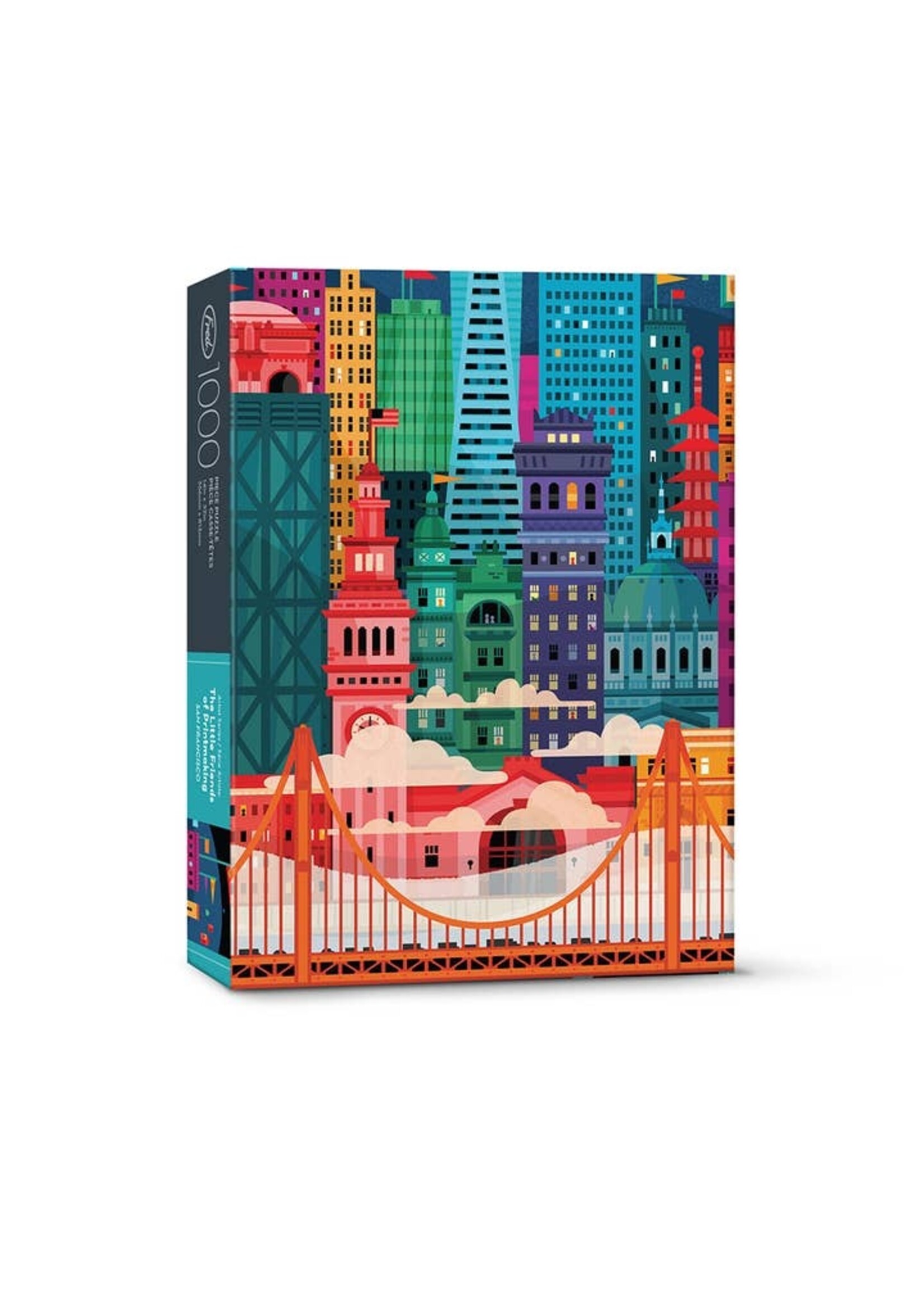 Fred Distribution San Francisco by Little Friends of Printmaking, 1000 Piece Puzzle