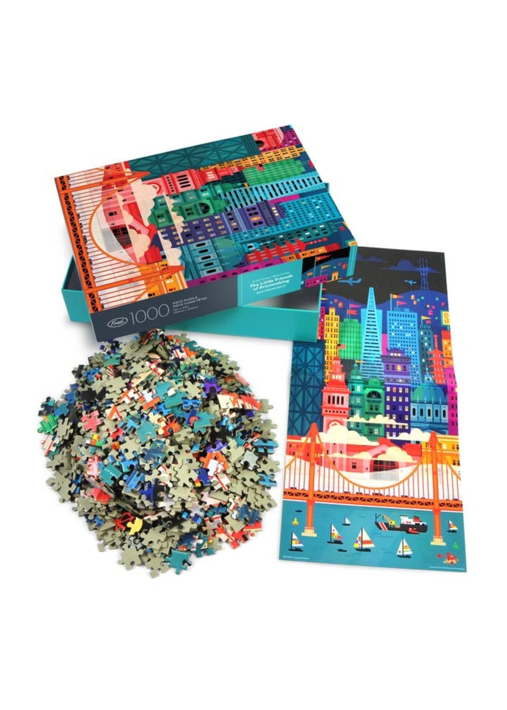 Fred Distribution San Francisco by Little Friends of Printmaking, 1000 Piece Puzzle