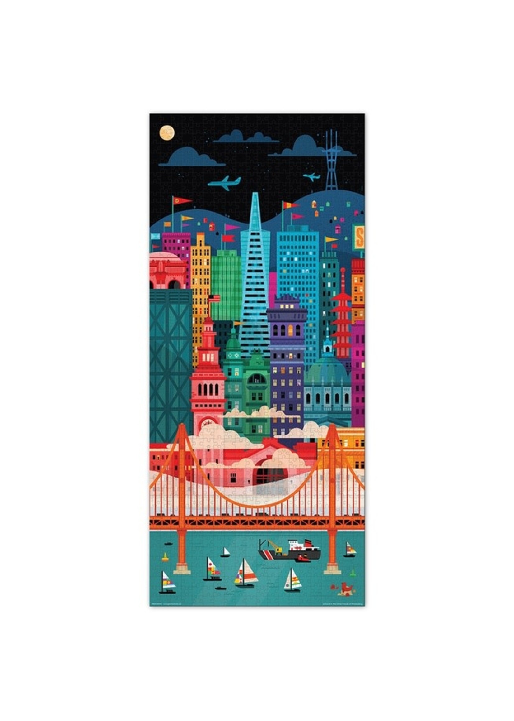 Fred Distribution San Francisco by Little Friends of Printmaking, 1000 Piece Puzzle