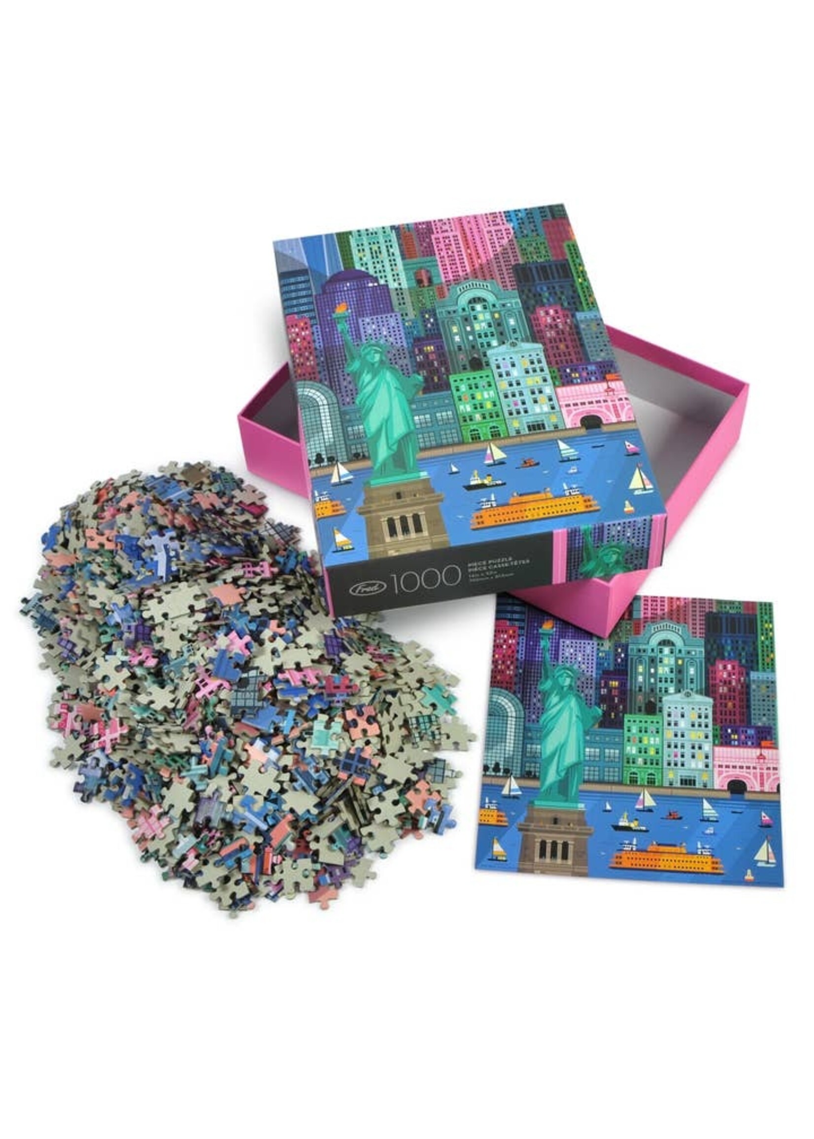 Fred Distribution NYC by Little Friends of Printmaking, 1000 Piece Puzzle