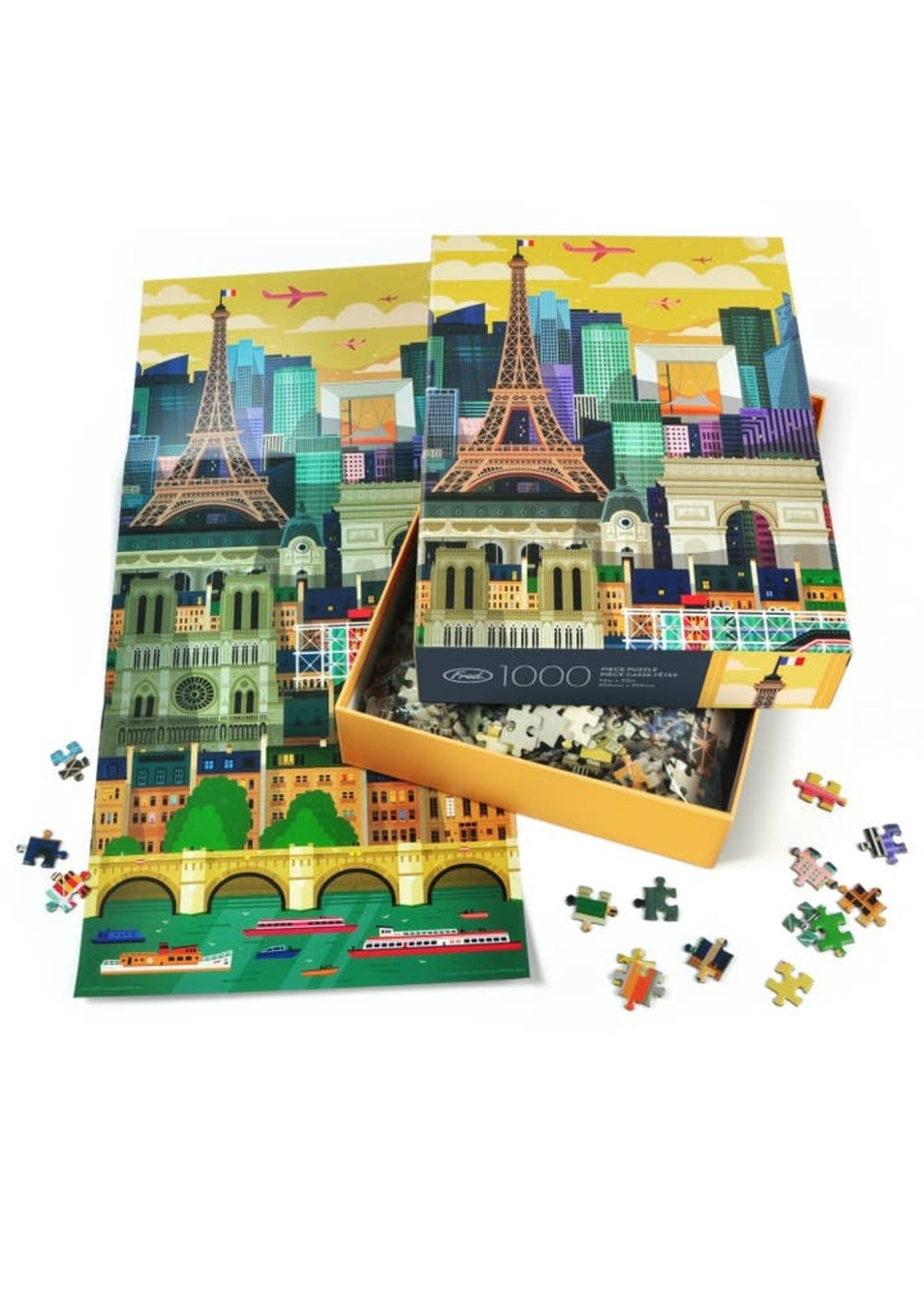 Fred Distribution Paris by Little Friends of Printmaking, 1000 Piece Puzzle