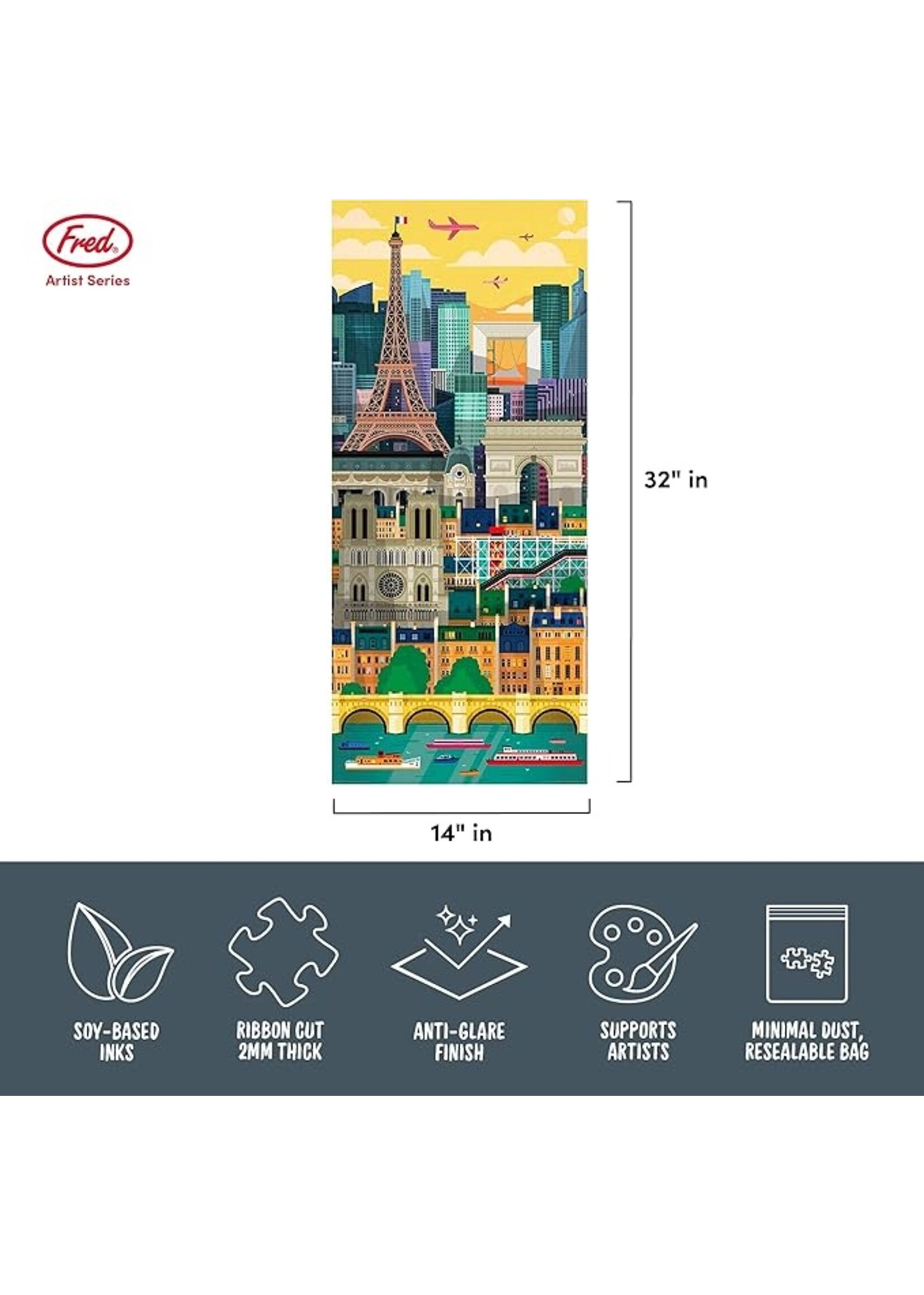 Fred Distribution Paris by Little Friends of Printmaking, 1000 Piece Puzzle