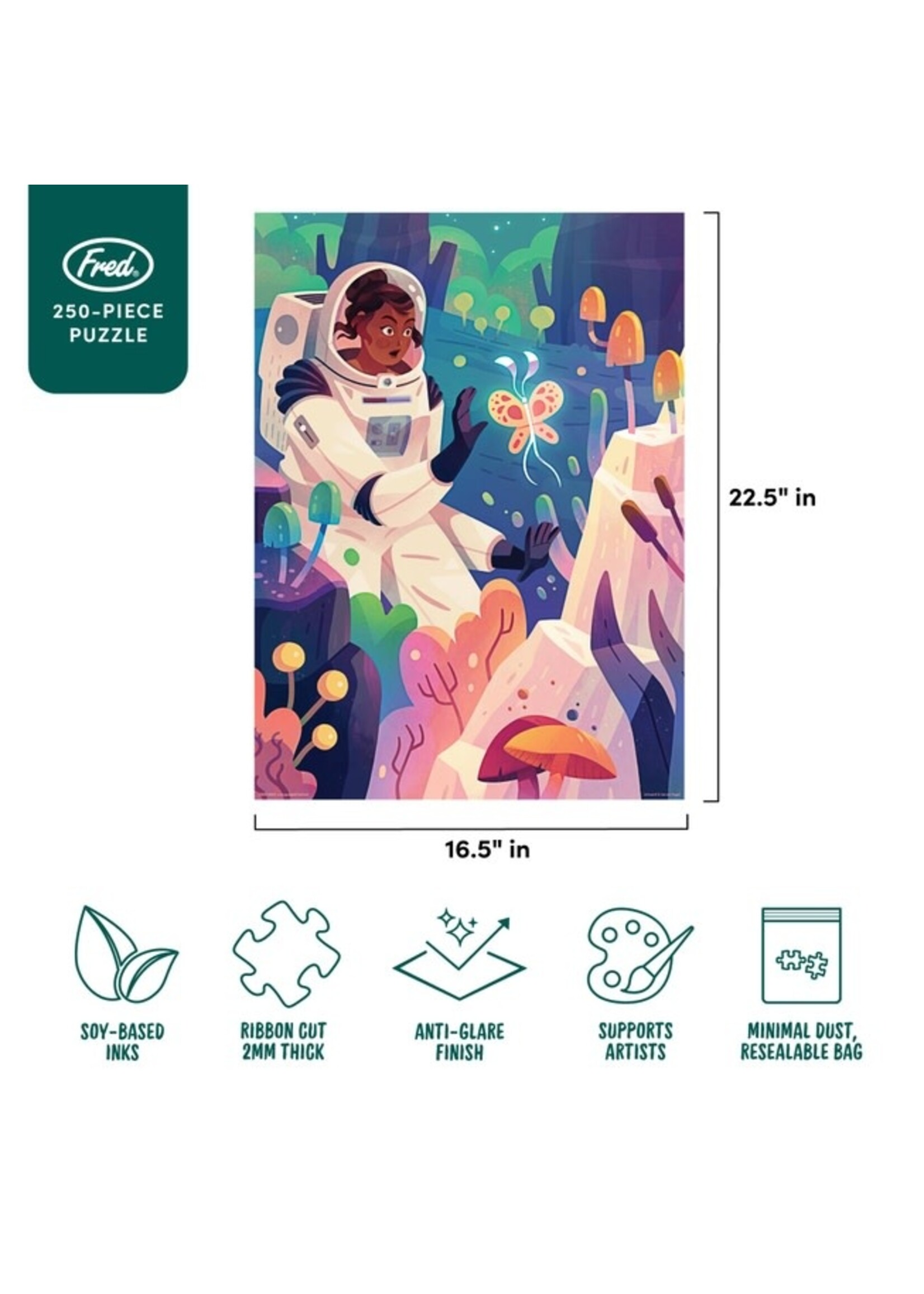 Fred Distribution Space Butterfly by Jarom Vogel, 250-Piece Puzzle