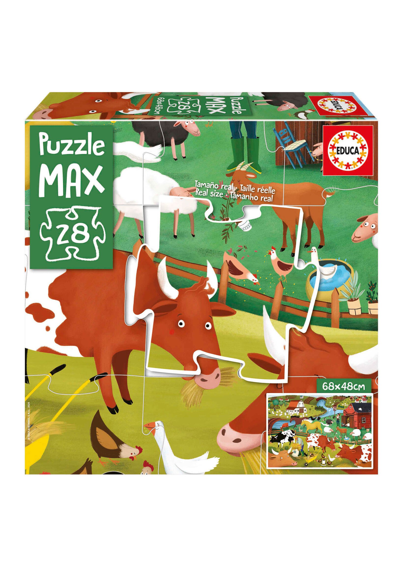 Educa Puzzle Max: The Farm - 28 Piece Puzzle
