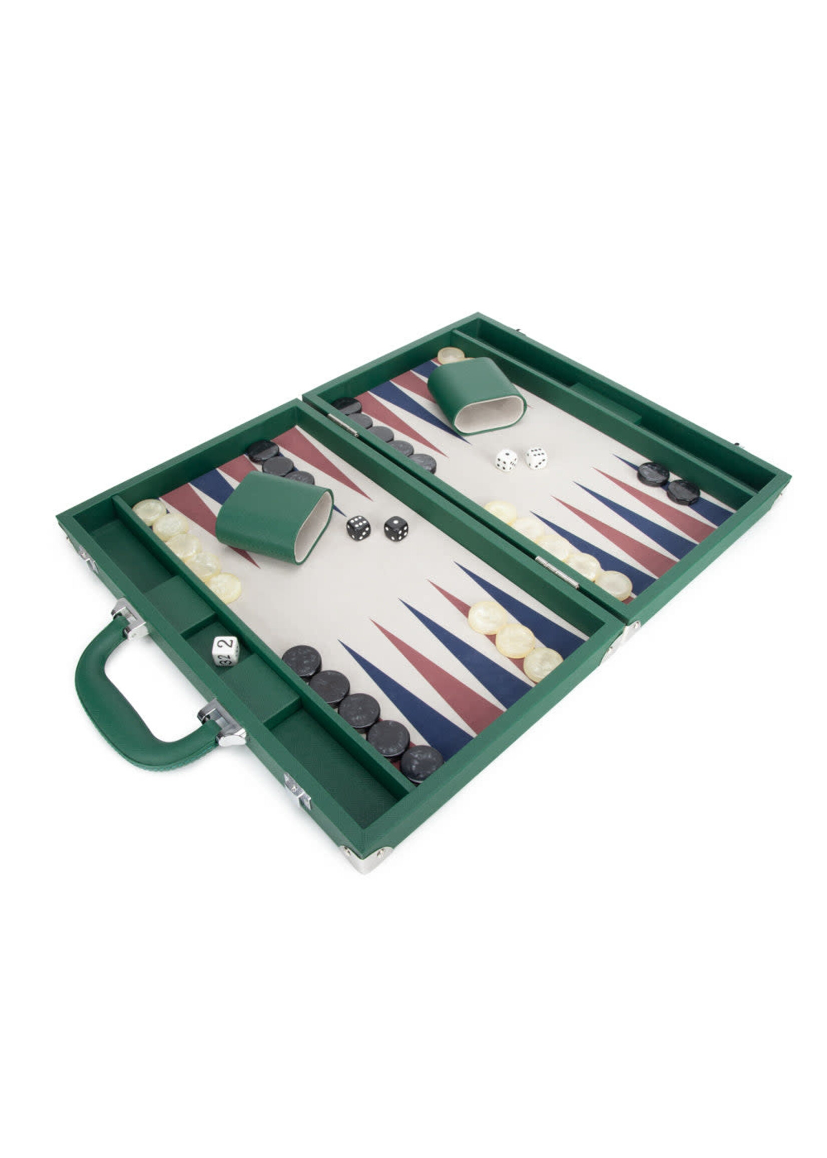 Brouk & Co. Rowan Backgammon Set - Hunter Green